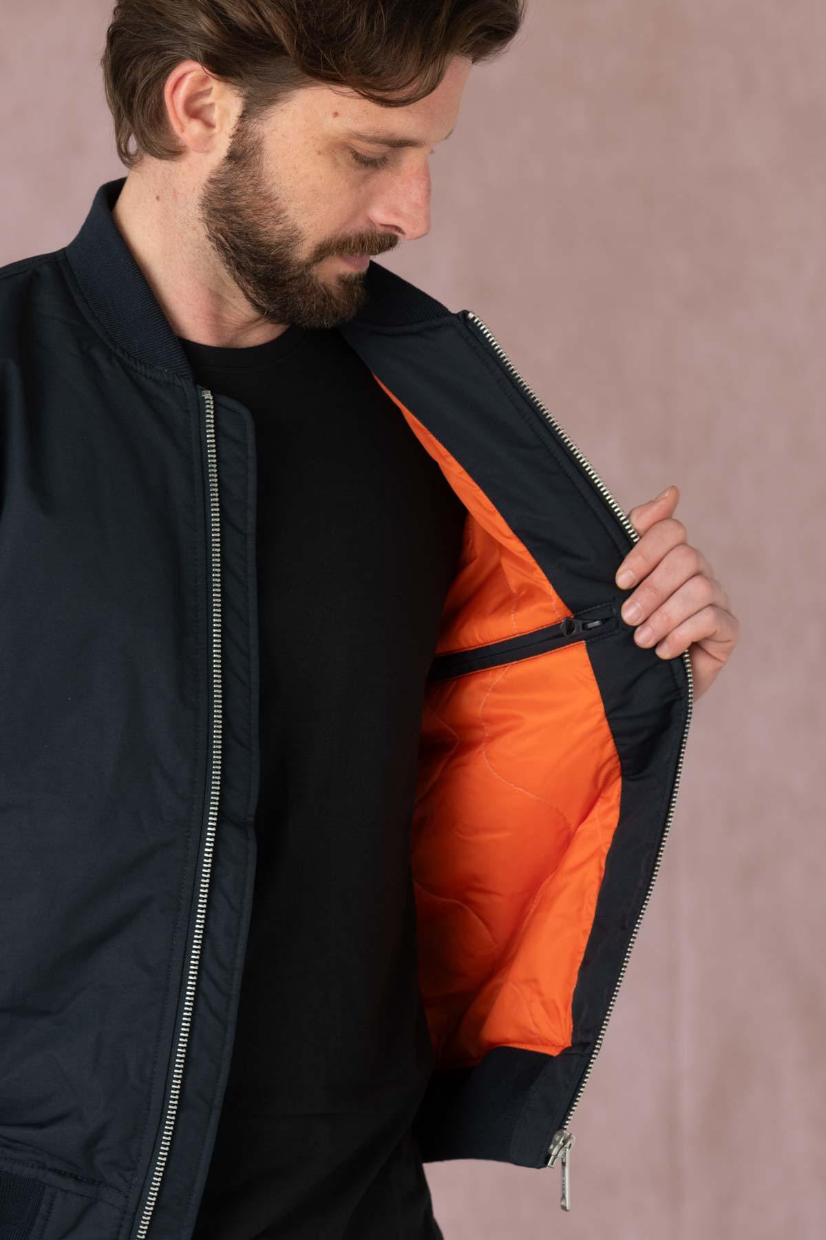 Navy blue nylon bombers - Image n°6