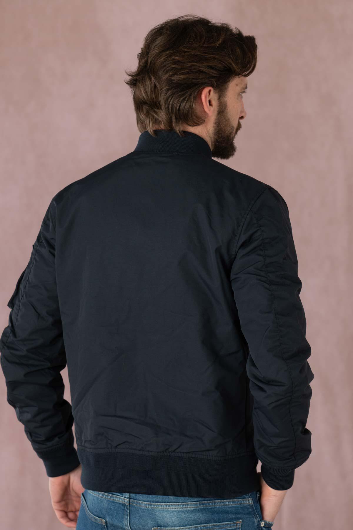 Navy blue nylon bombers - Image n°5