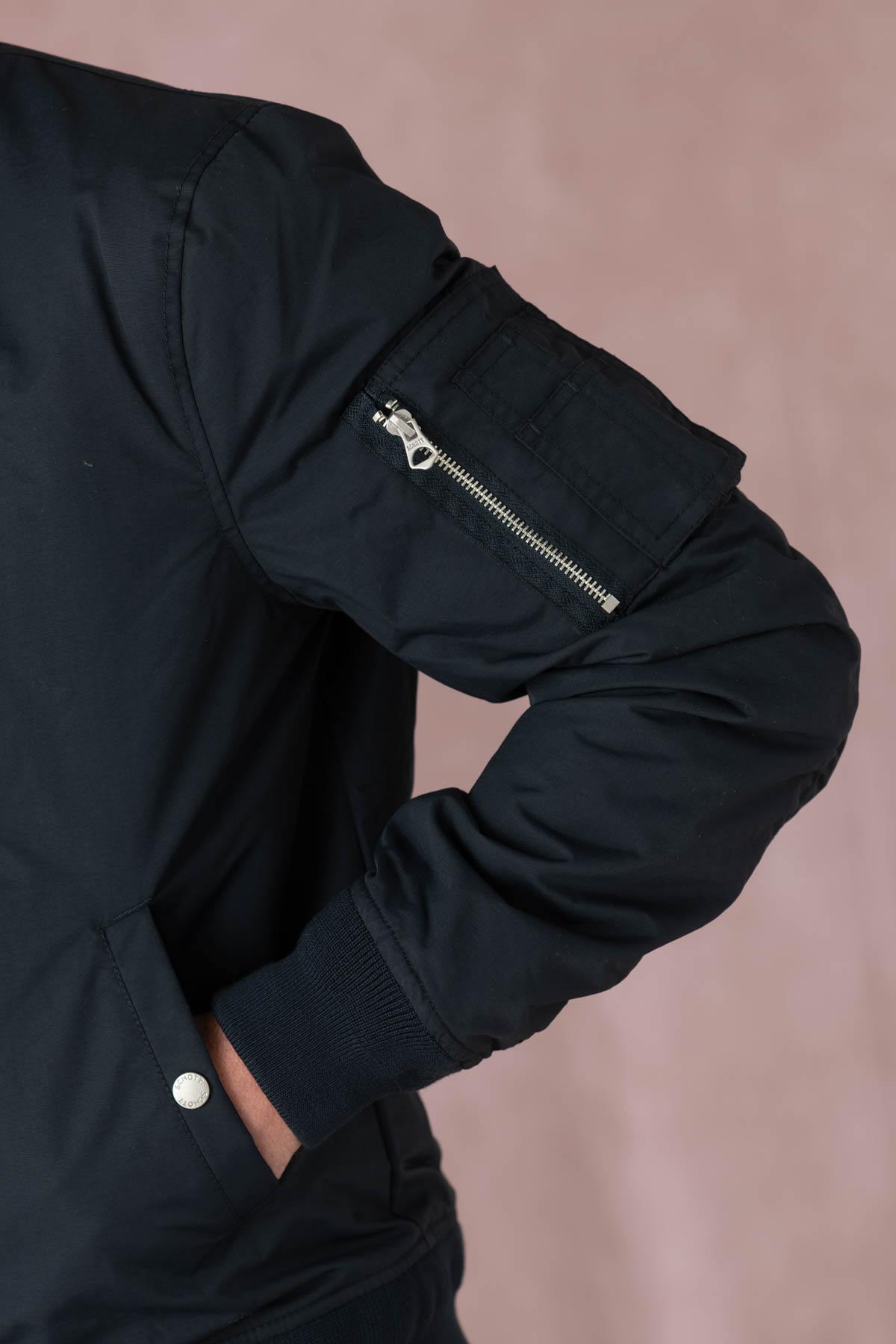 Navy blue nylon bombers - Image n°7