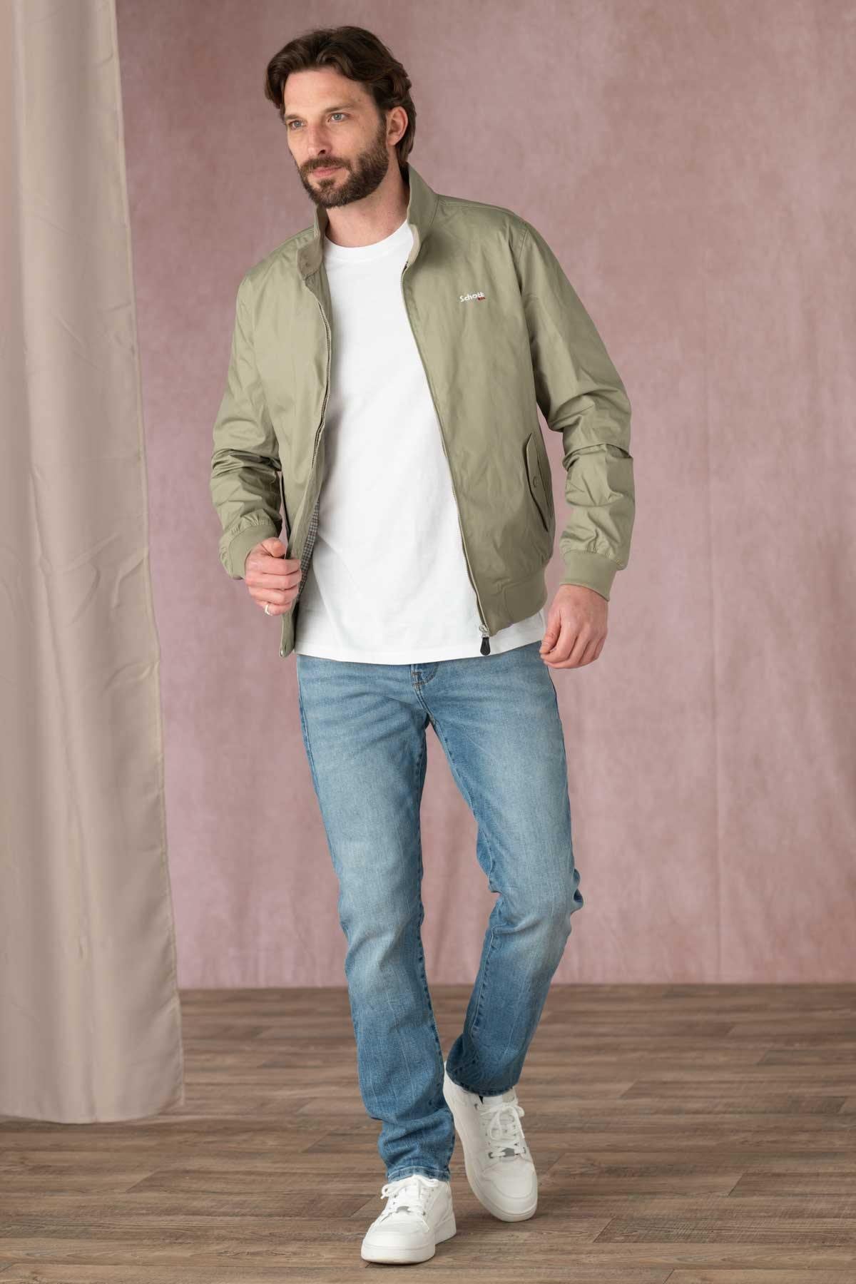 Khaki stardust jacket for men - Image n°2