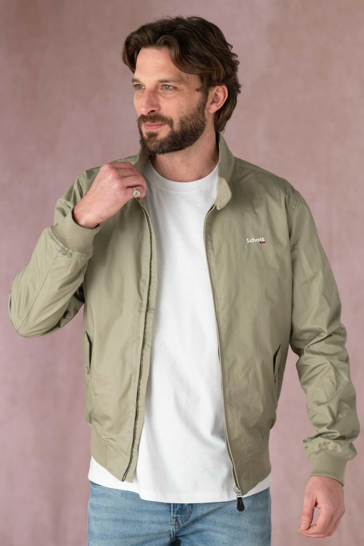 Khaki stardust jacket for men - Image n°1