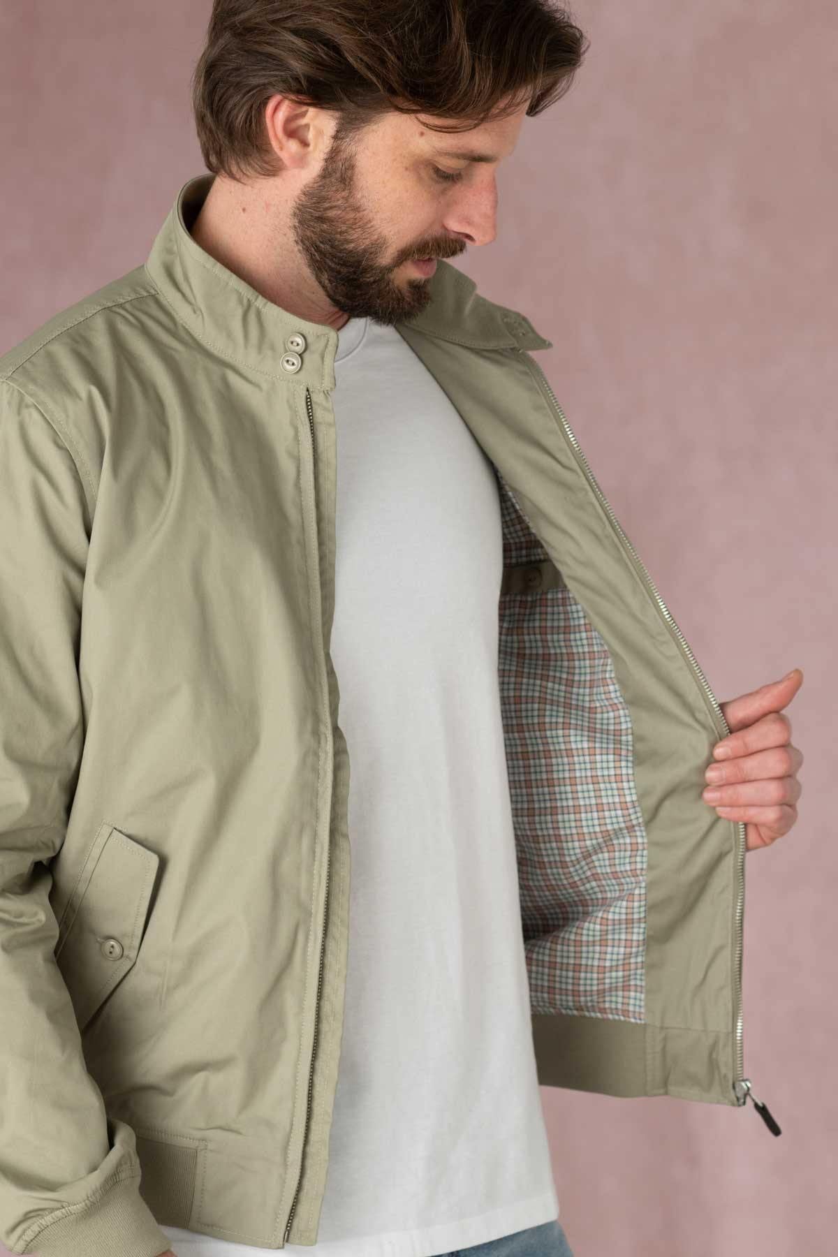 Khaki stardust jacket for men - Image n°4