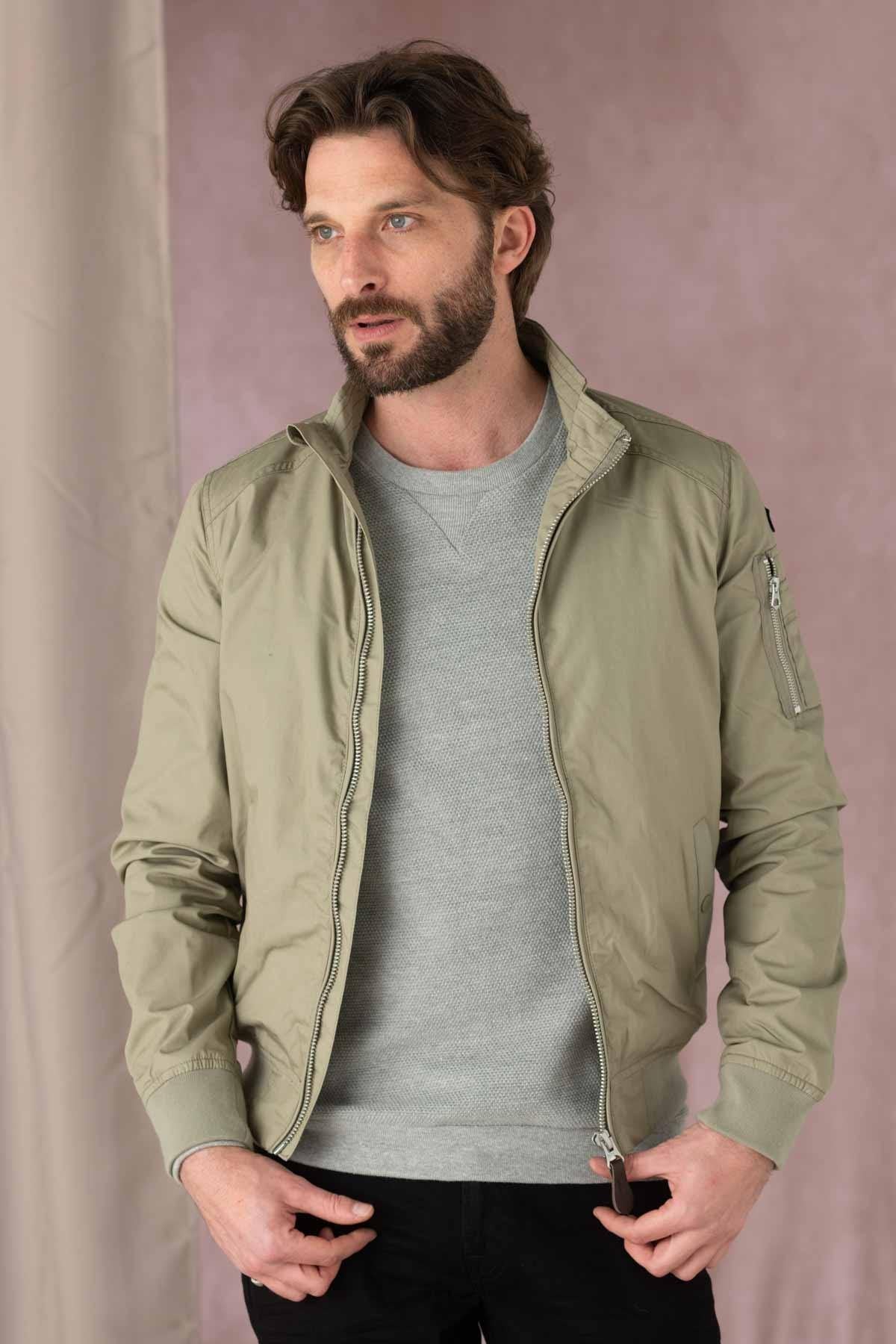 Casual khaki jacket - Image n°1