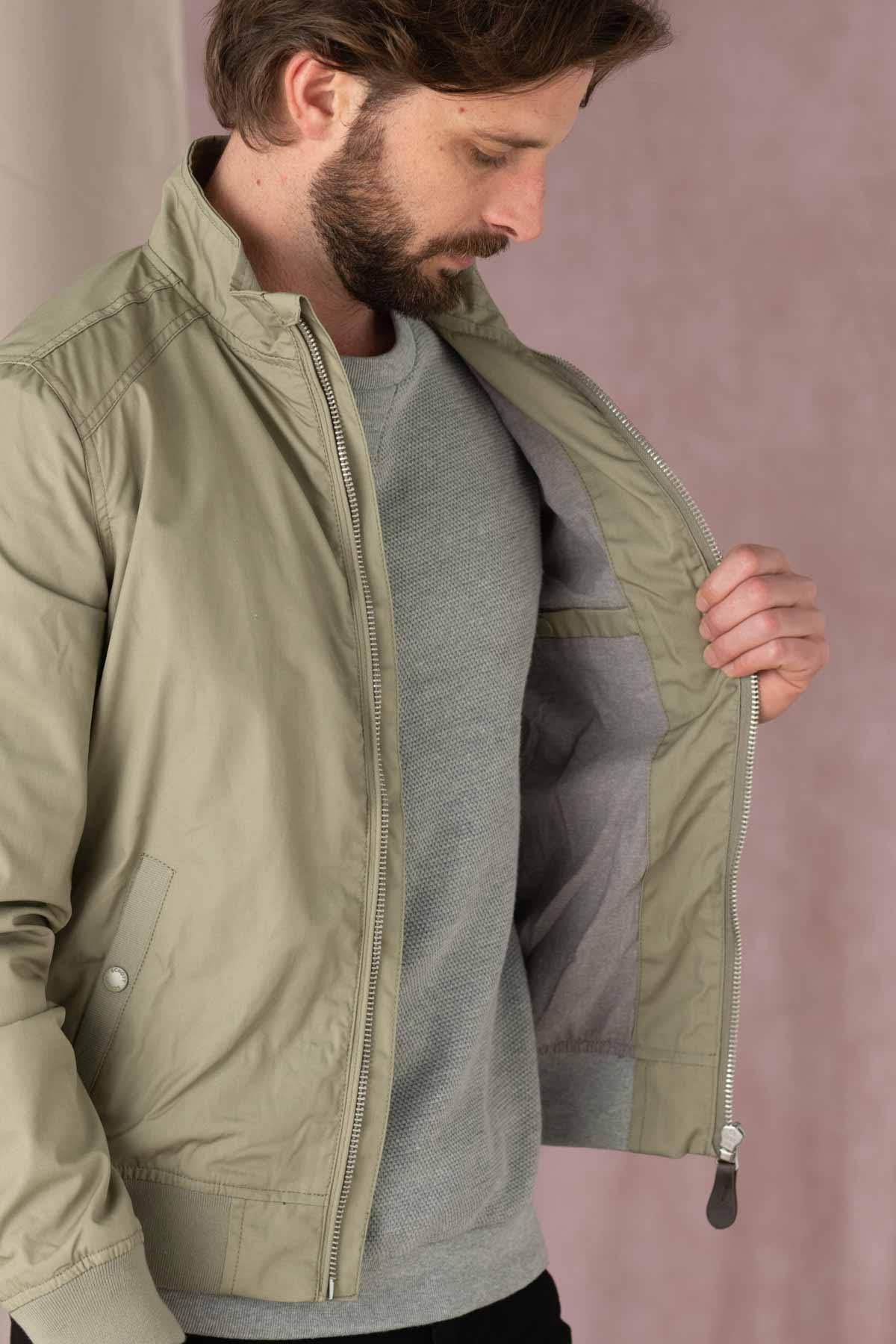 Casual khaki jacket - Image n°3