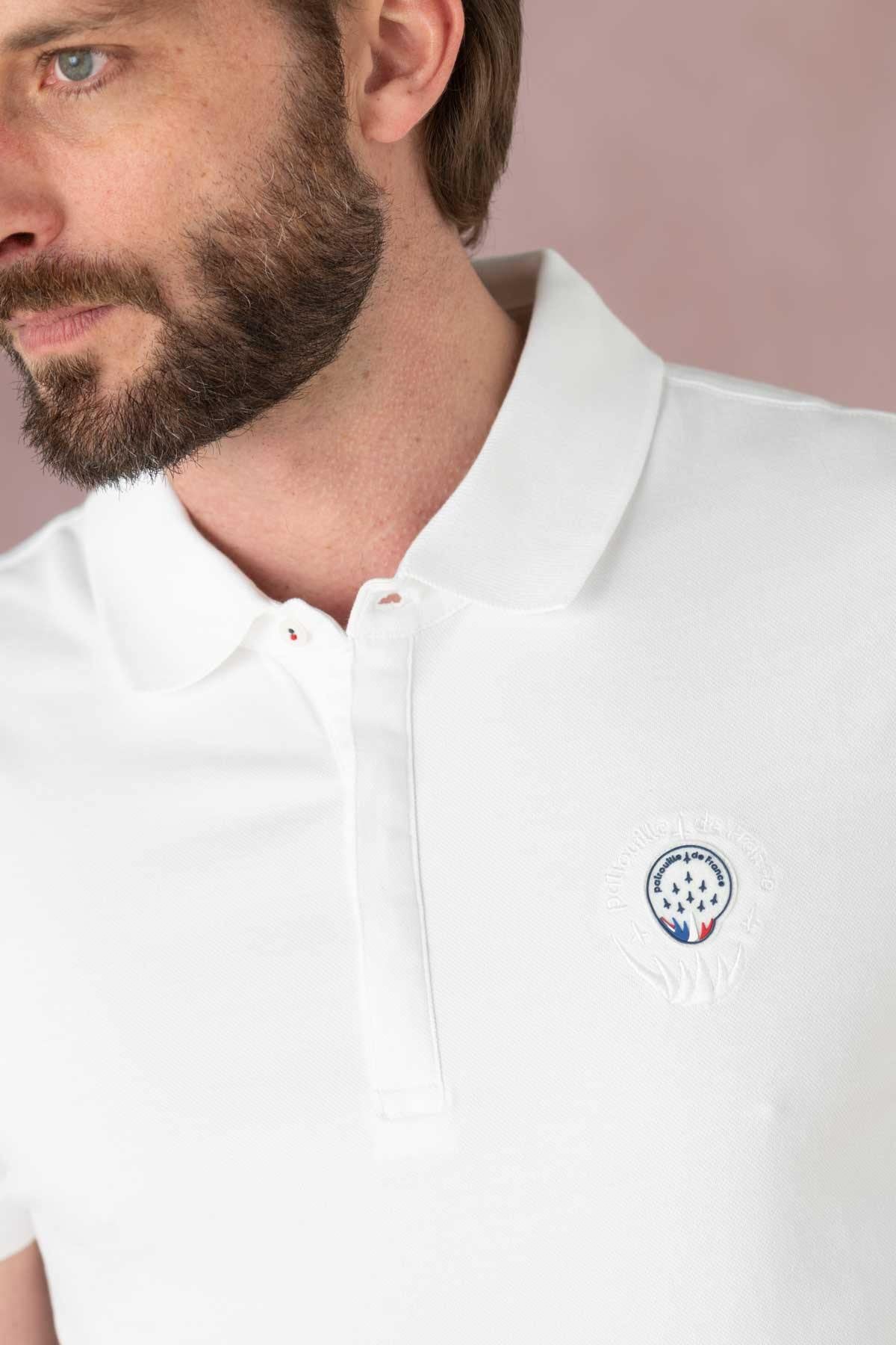 Patrouille de France white cotton polo shirt - Image n°3