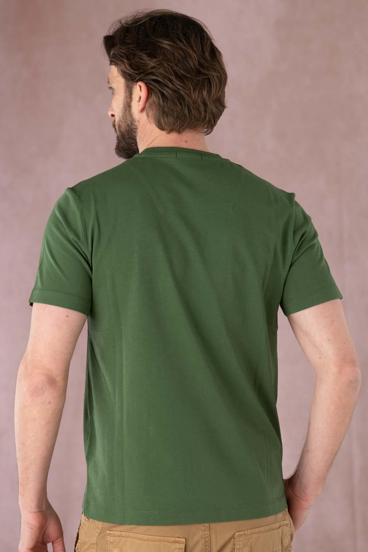 Aviator green t-shirt for men - Image n°4