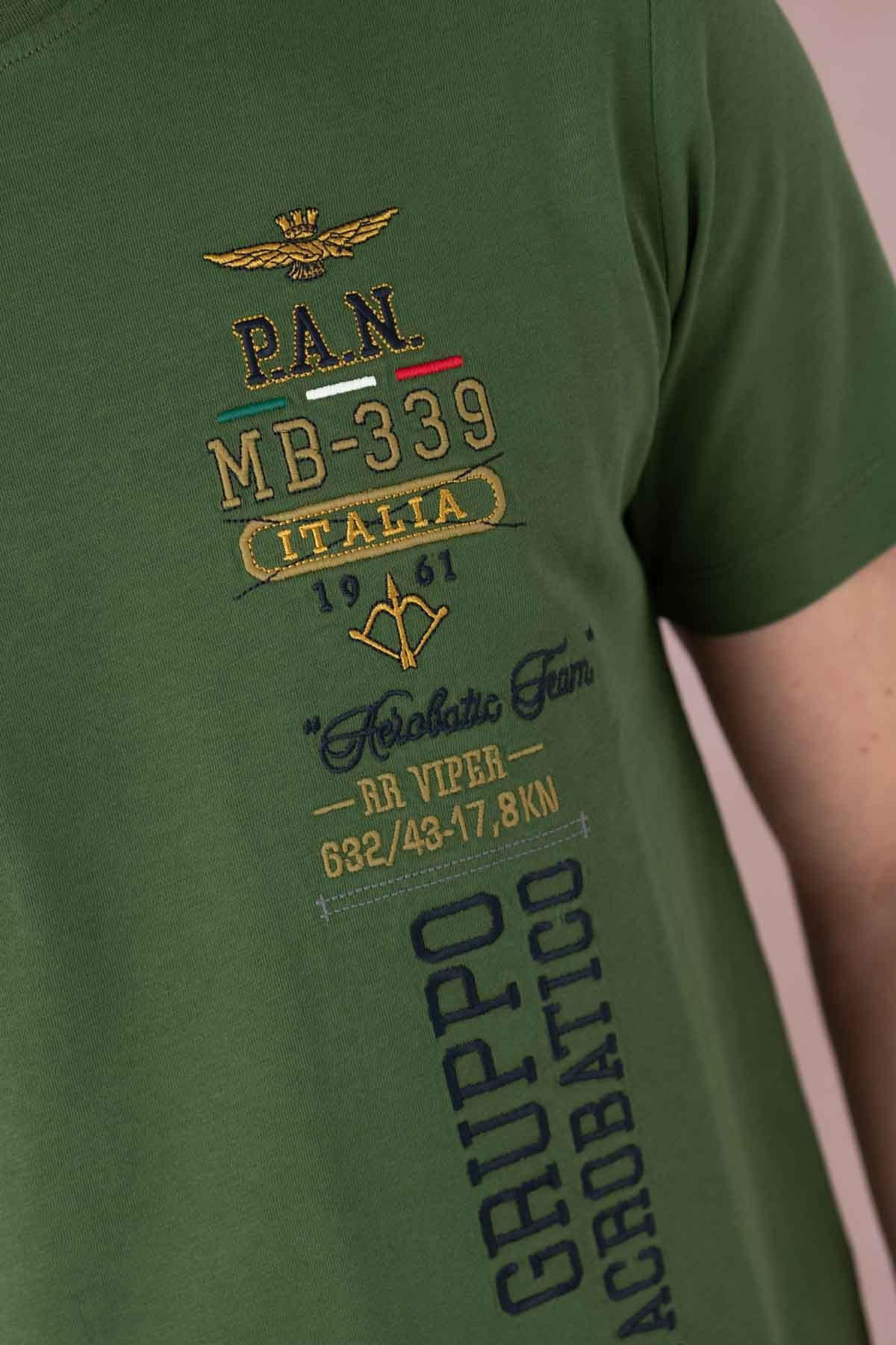 Aviator green t-shirt for men - Image n°5