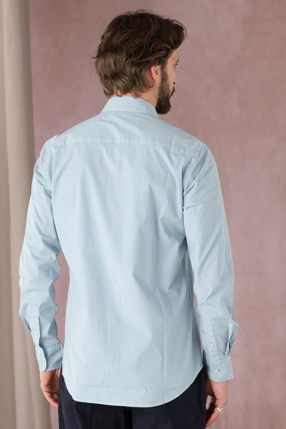 Ice blue shirt with aeronautical logo - Image n°4