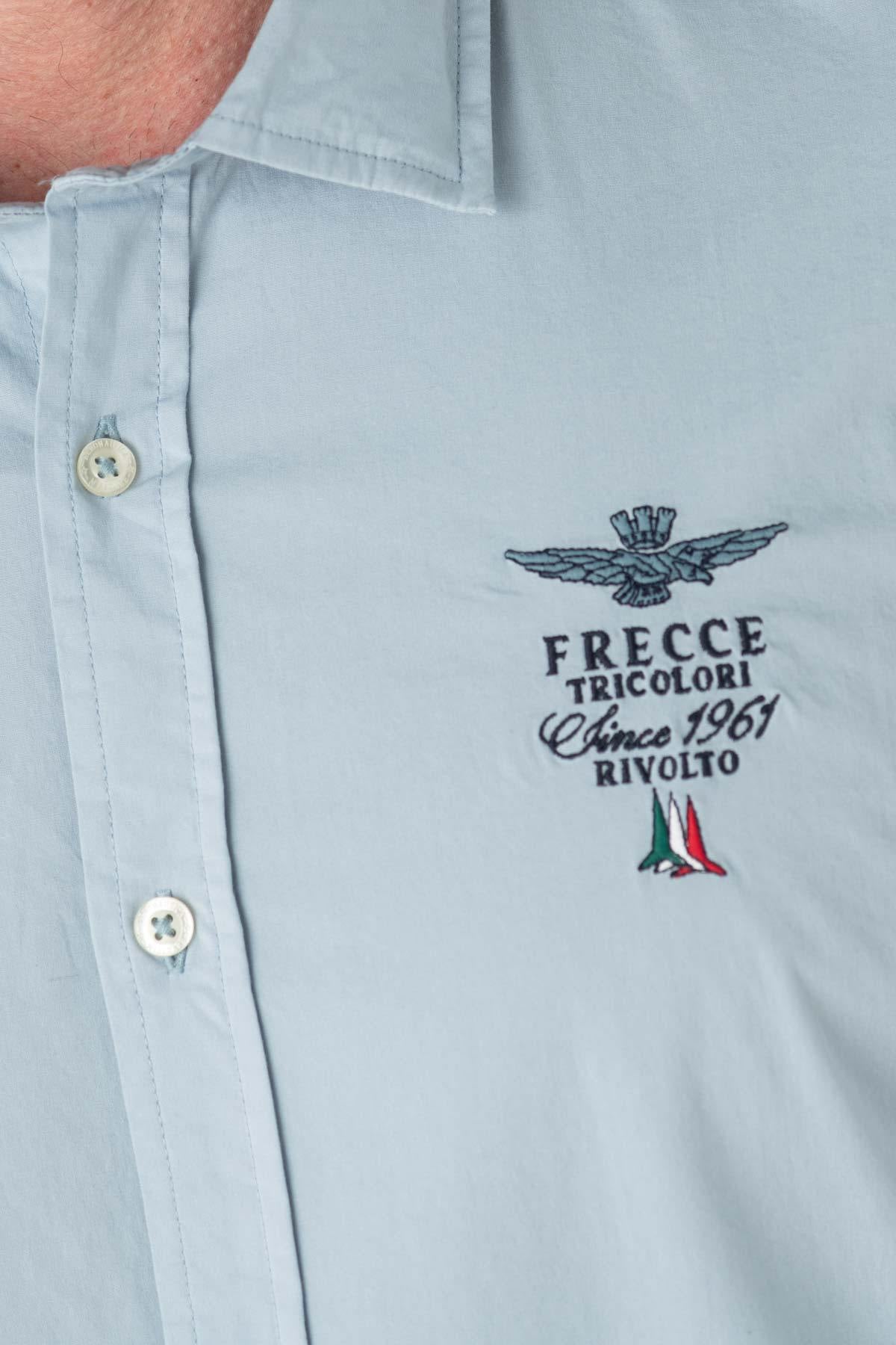 Ice blue shirt with aeronautical logo - Image n°2