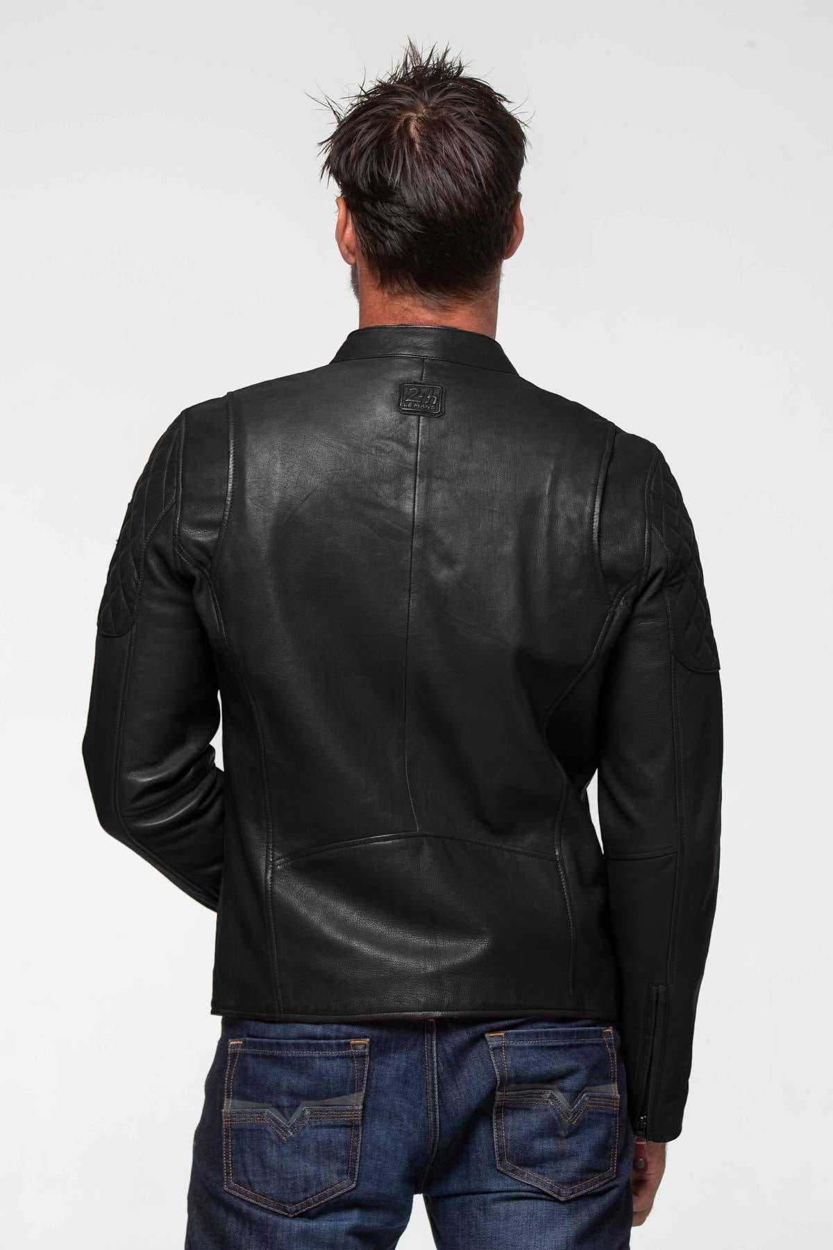 Black racing leather jacket - Image n°2