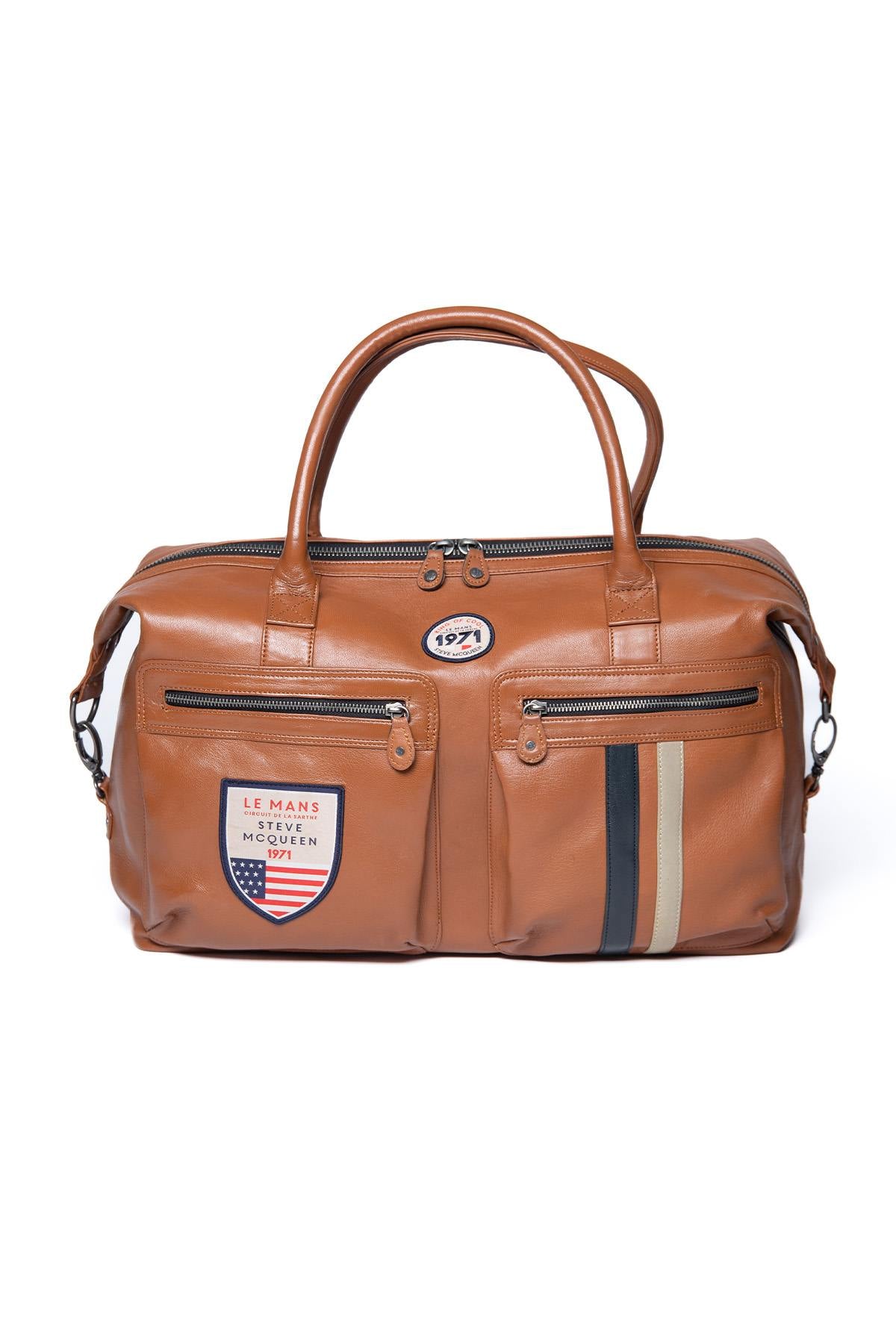 Camel racing universe leather travel bag - Image n°1