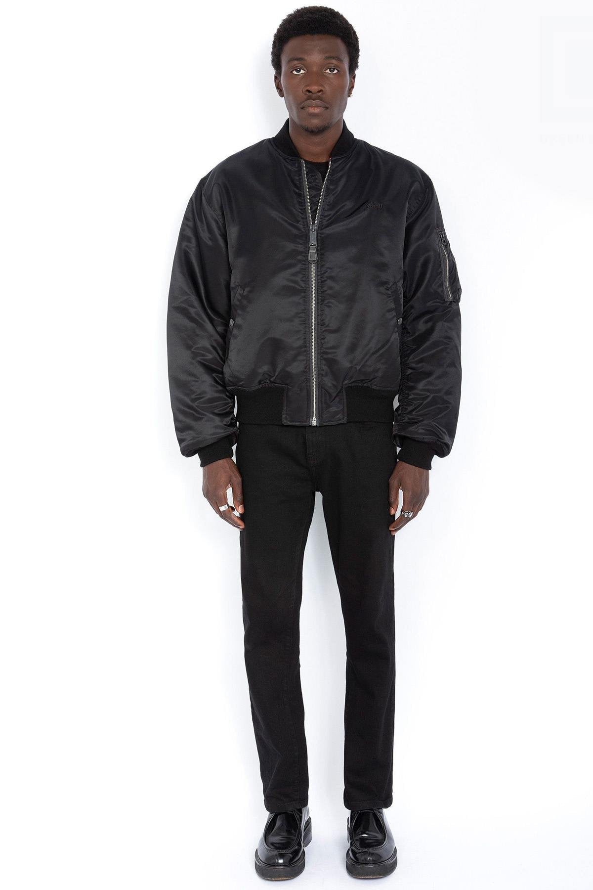 Black recycled nylon bombers - Image n°8