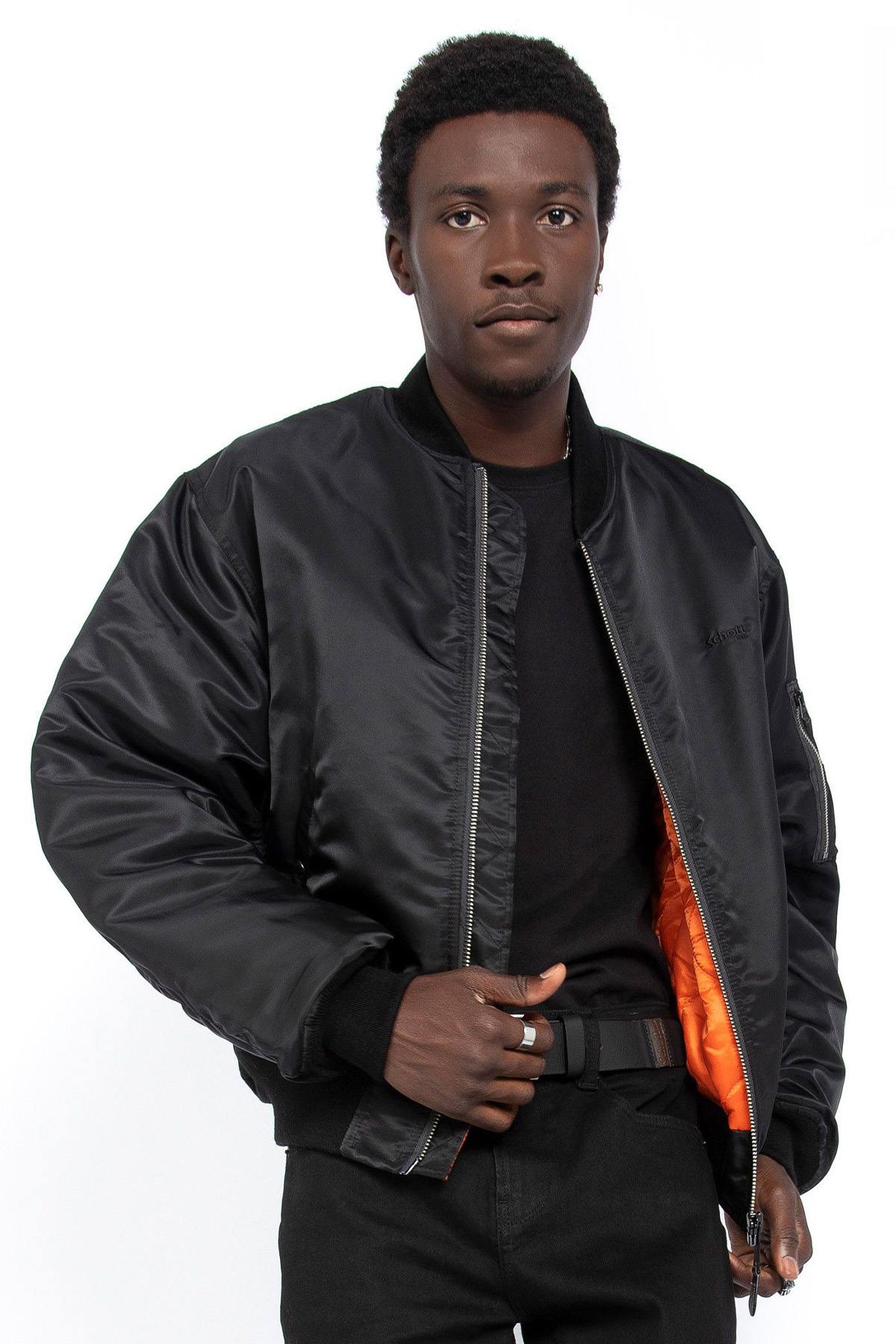 Black recycled nylon bombers - Image n°1