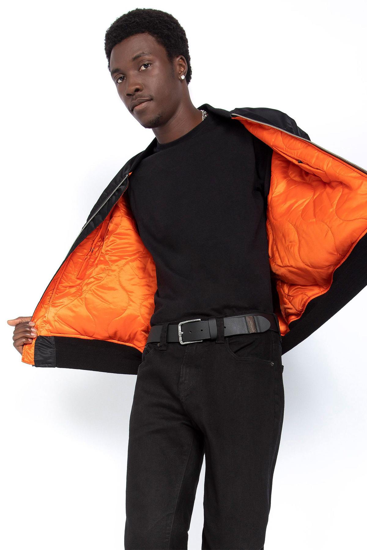 Black recycled nylon bombers - Image n°2