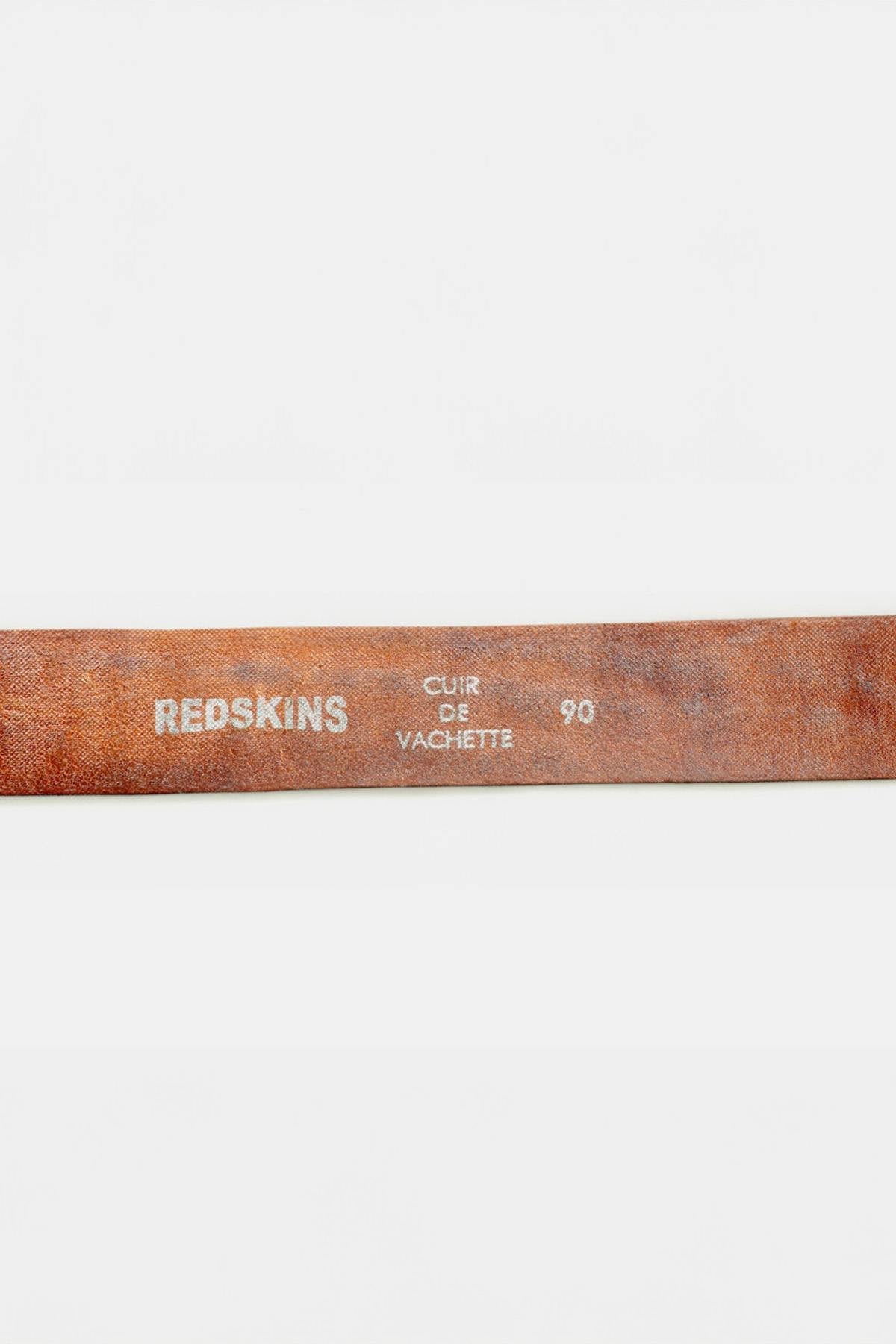 Tobacco-colored cowhide leather belt - Image n°3