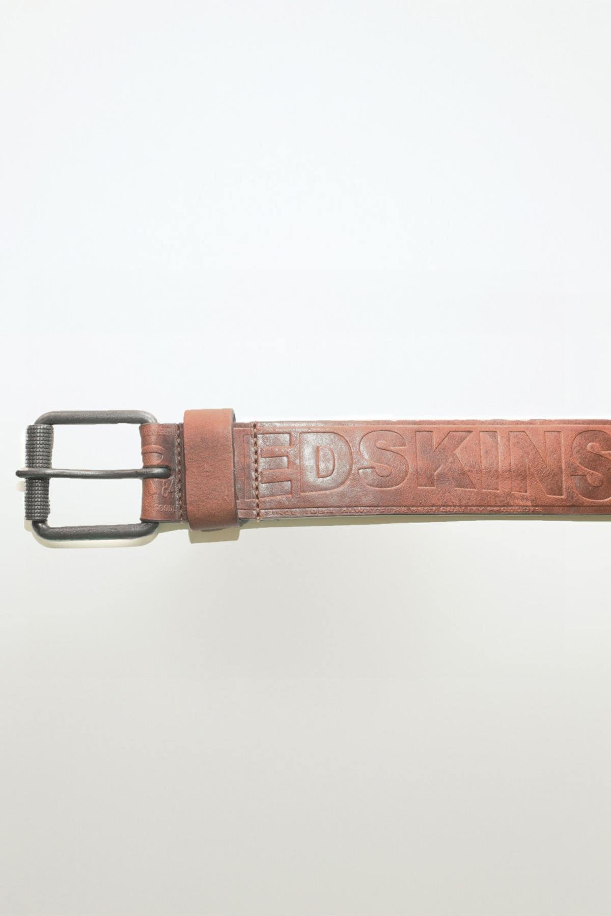 Tobacco-colored cowhide leather belt - Image n°4