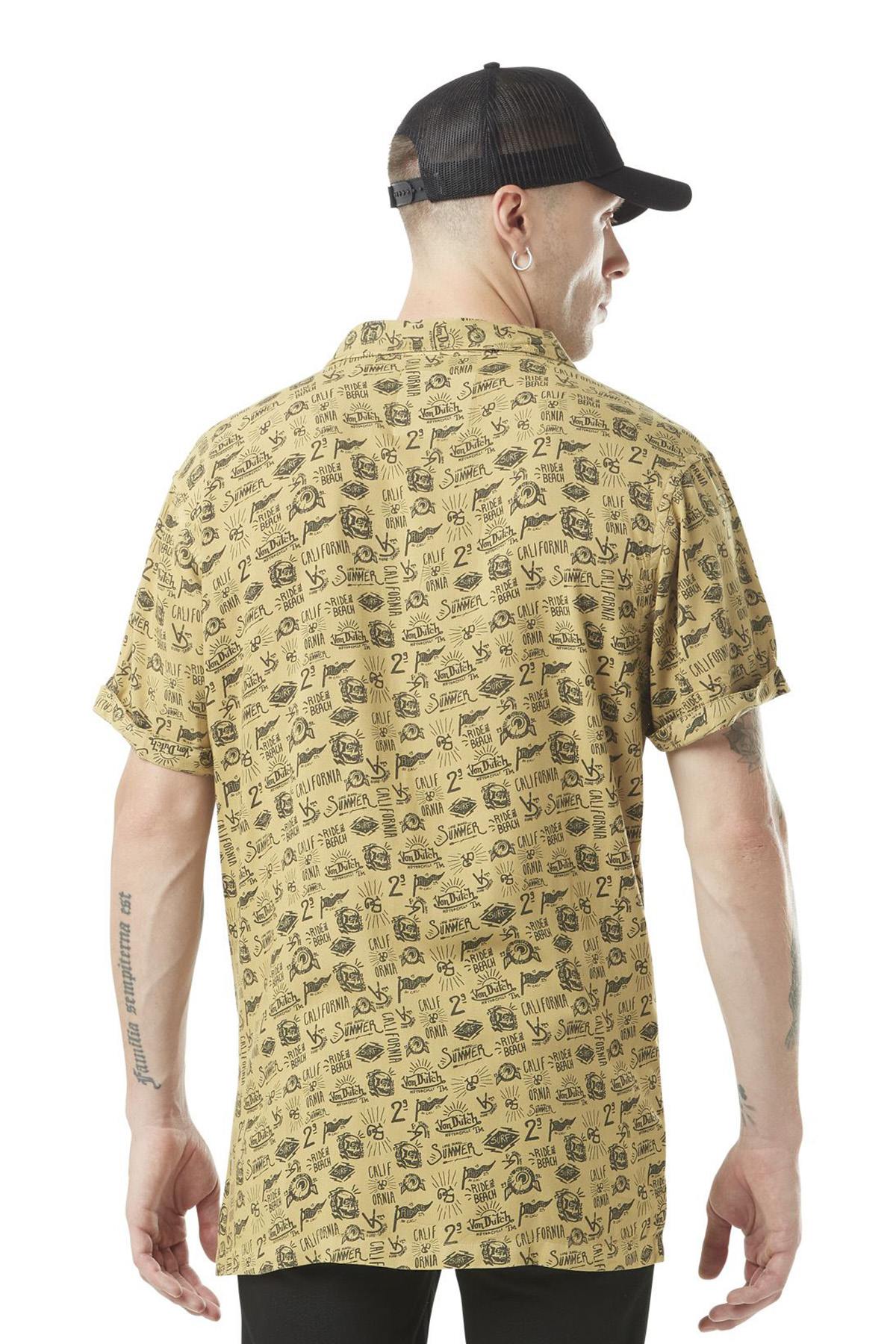 Yellow shirt with black pattern - Image n°4