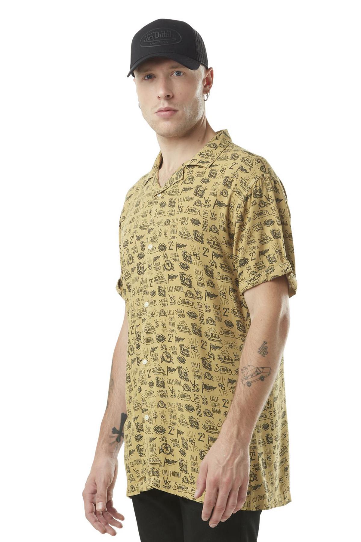 Yellow shirt with black pattern - Image n°3