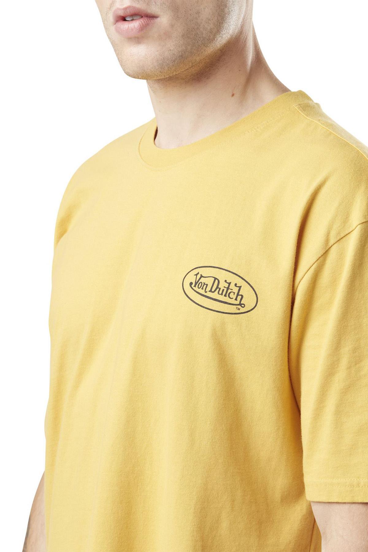 Yellow t-shirt with illustration on the back - Image n°3