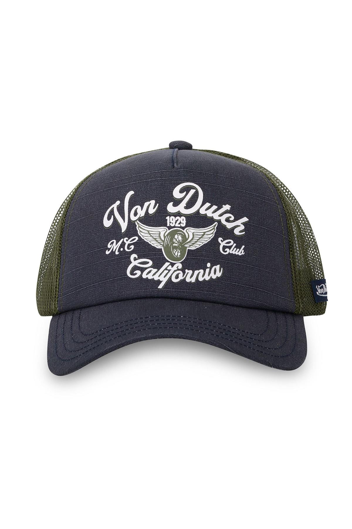 Trucker cap with black and khaki illustration - Image n°3