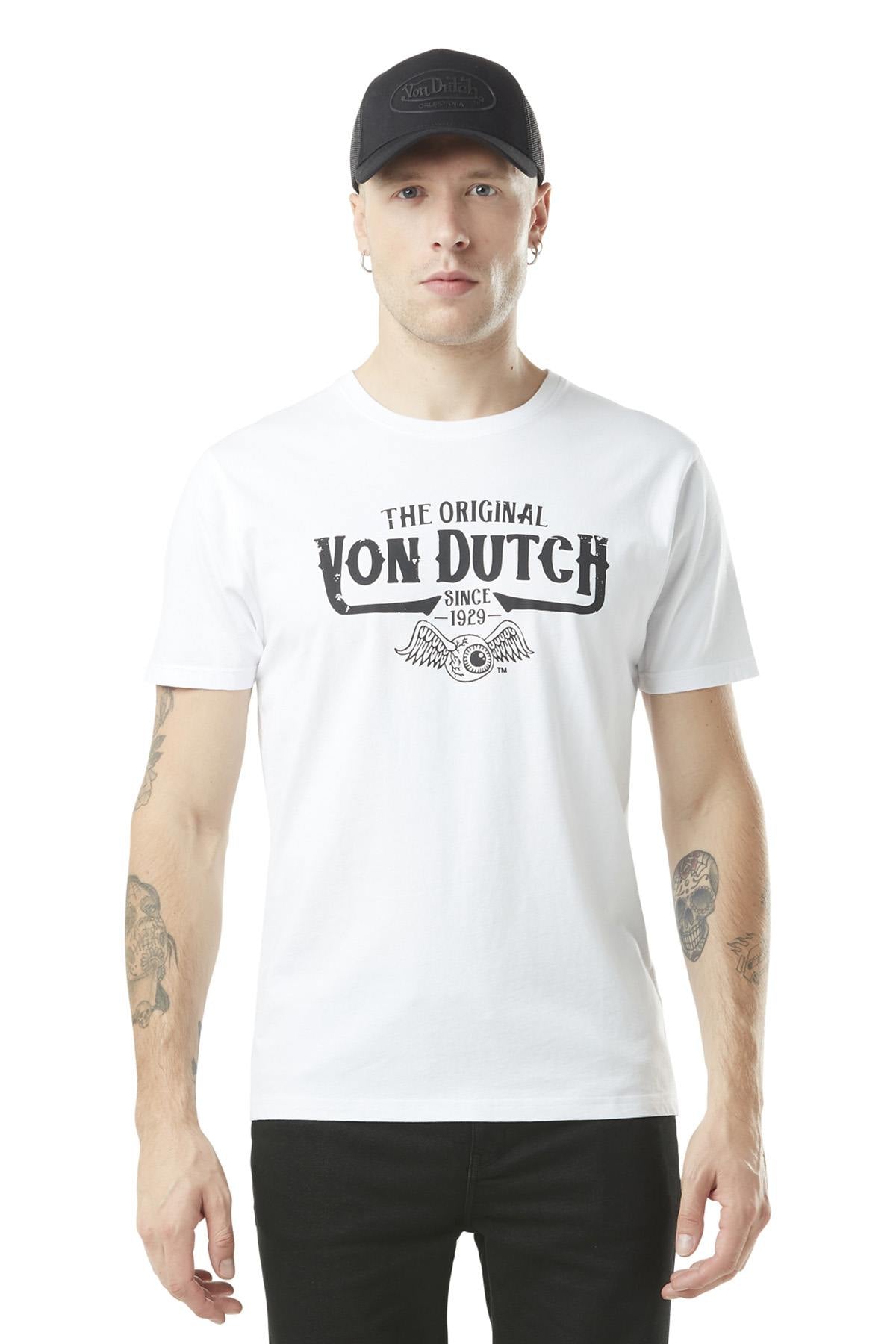 White t-shirt with black logo - Image n°1