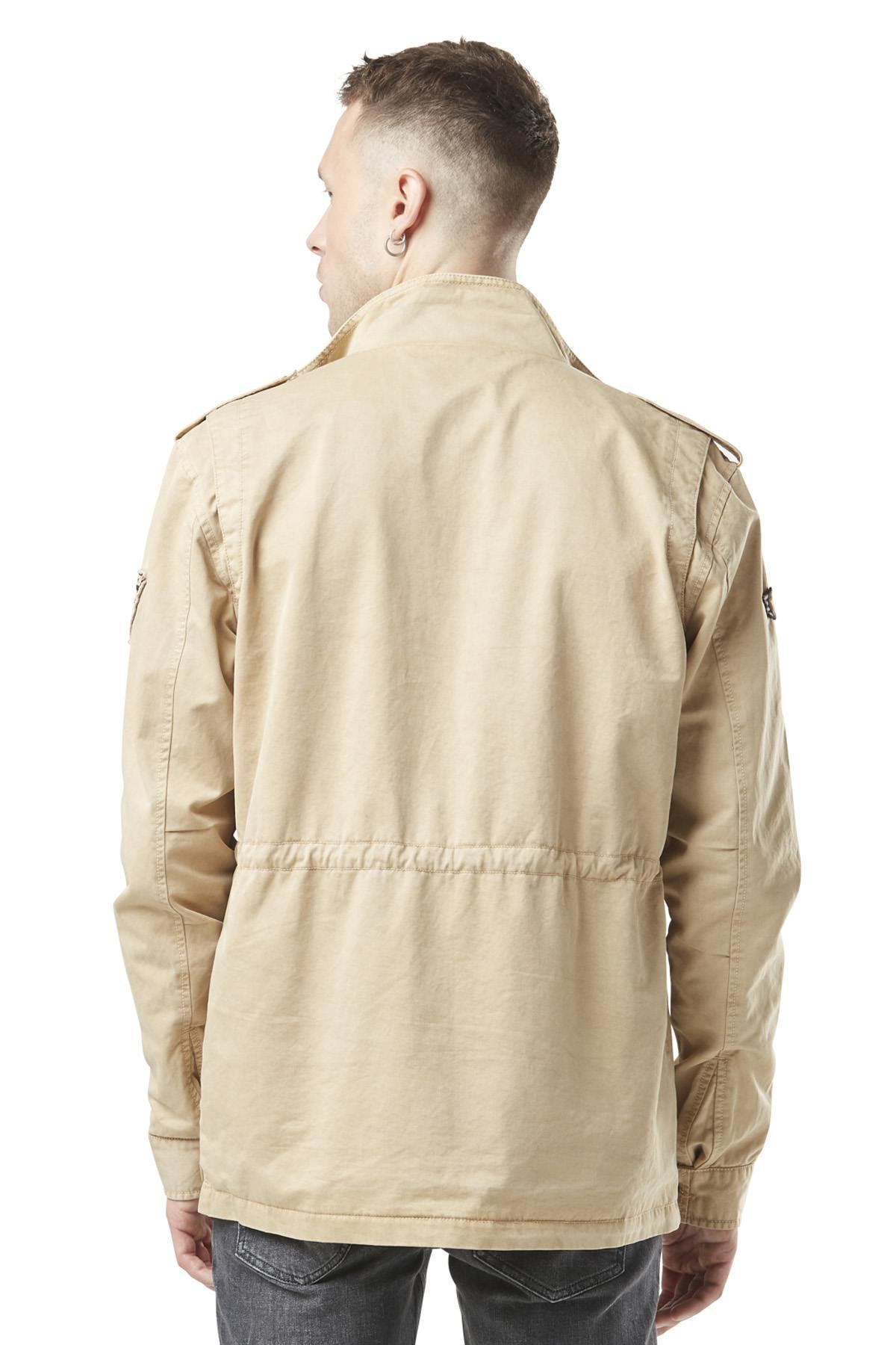 Beige cotton jacket with multiple pockets - Image n°3