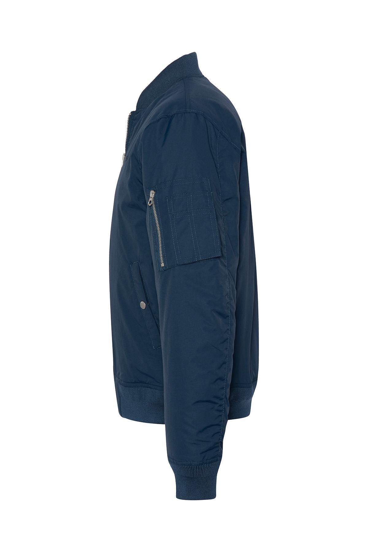 Blue nylon bomber jacket - Image n°7