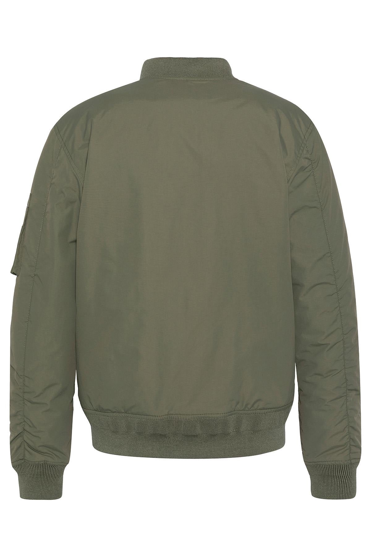 Sage khaki nylon bomber jacket - Image n°8