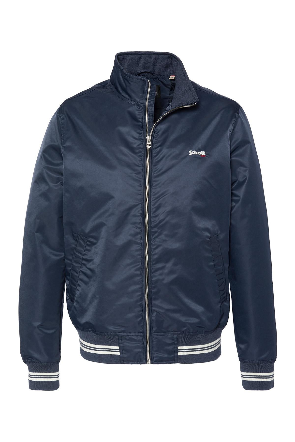 Nylon jacket with ribbed edges and sleeves - Image n°8