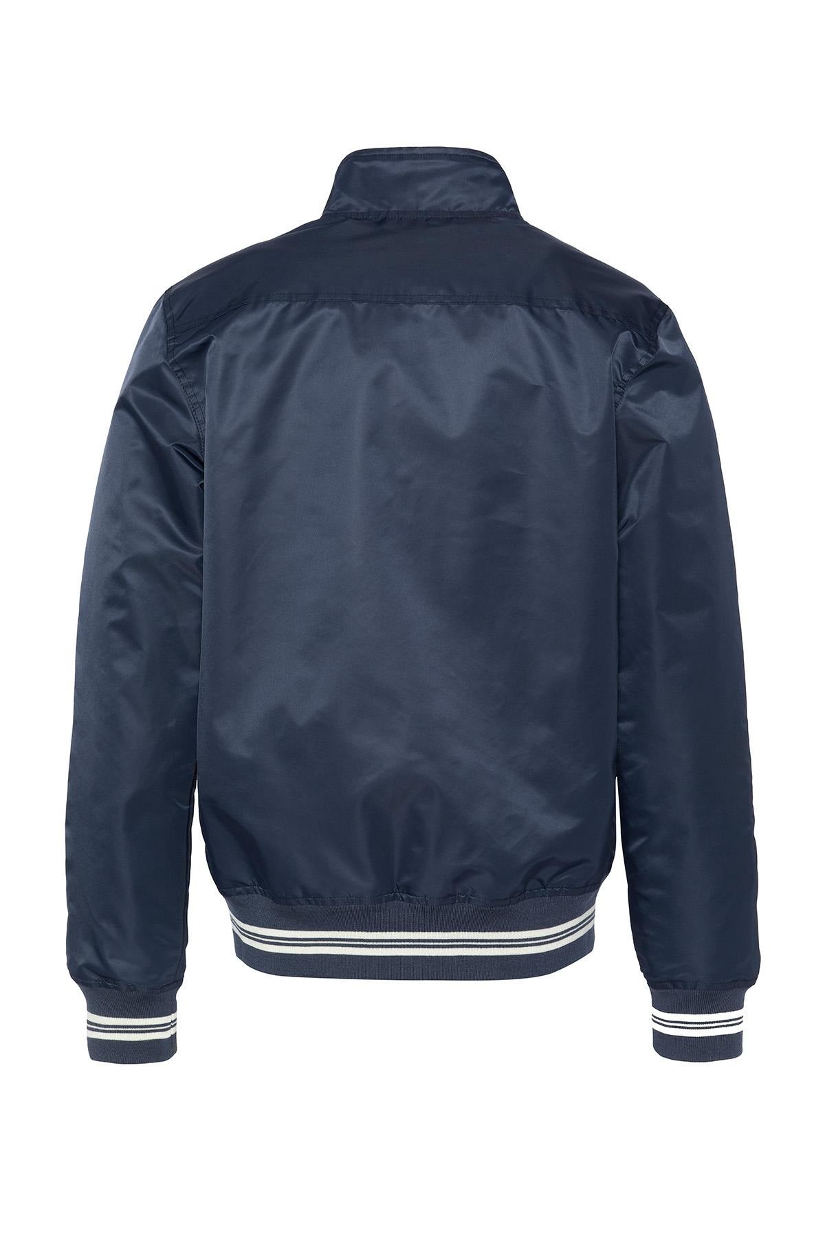 Nylon jacket with ribbed edges and sleeves - Image n°7