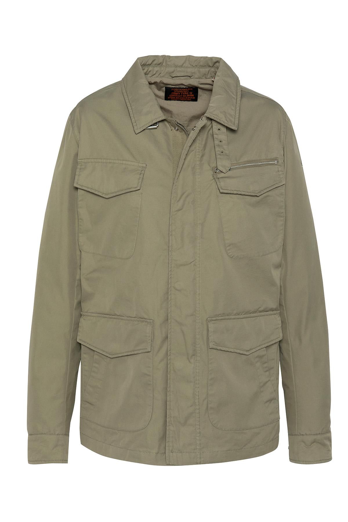 Sage khaki military jacket - Image n°6