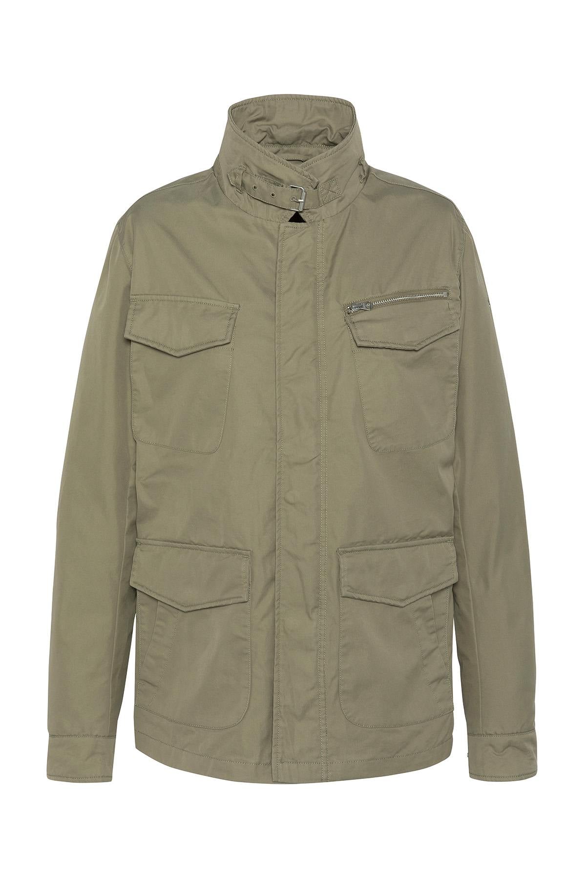 Sage khaki military jacket - Image n°8