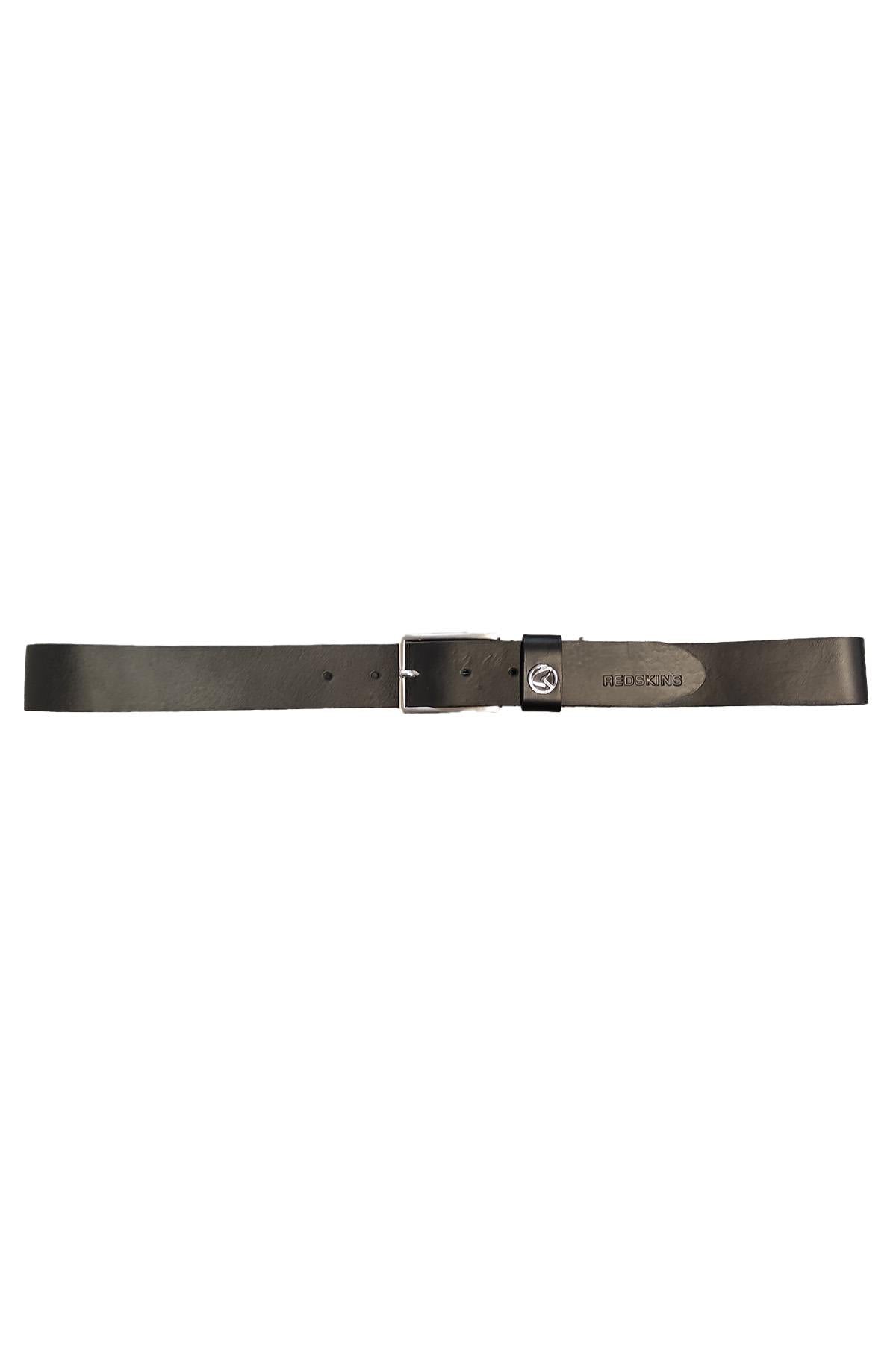 Black leather belt for men - Image n°1