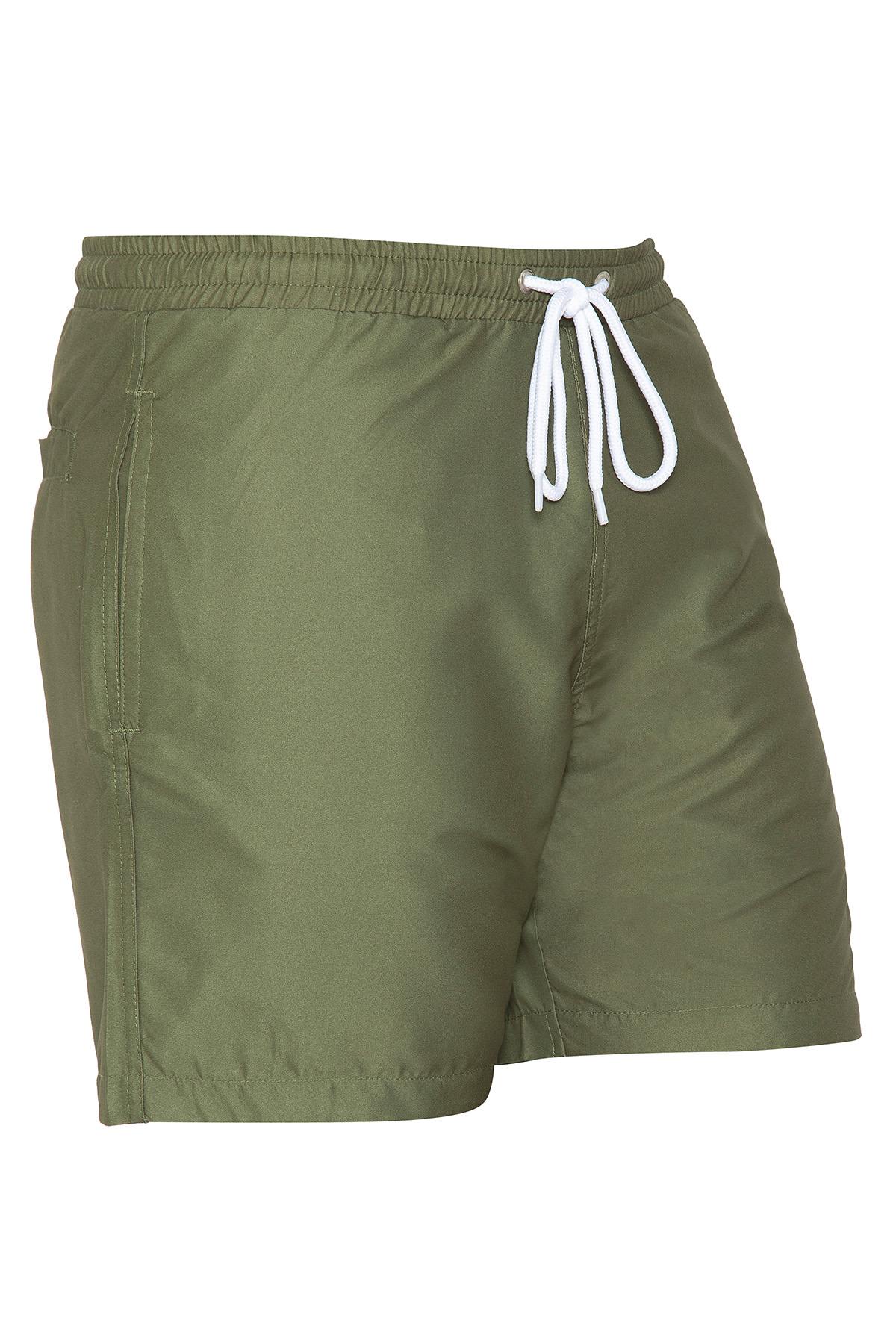 Khaki shorts with drawstrings - Image n°4