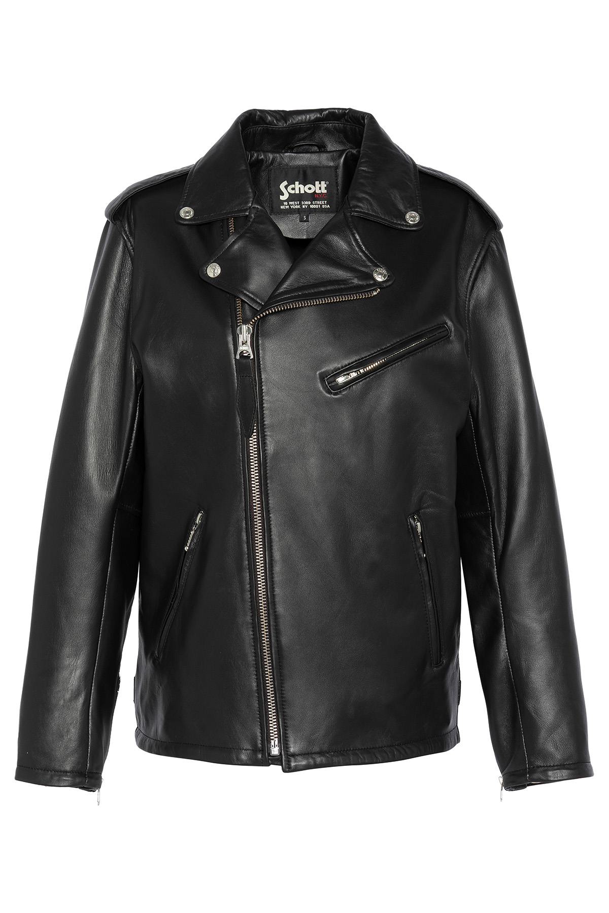 Black leather perfecto for men - Image n°3