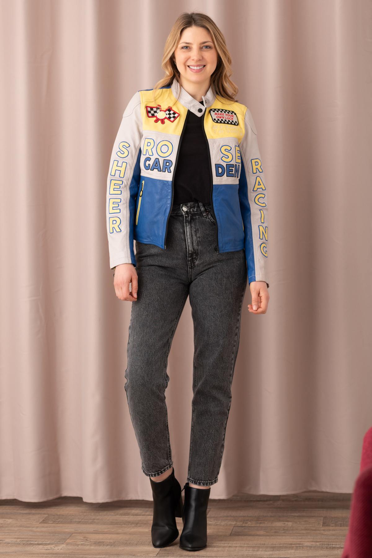 Women's racing leather jacket - Image n°5