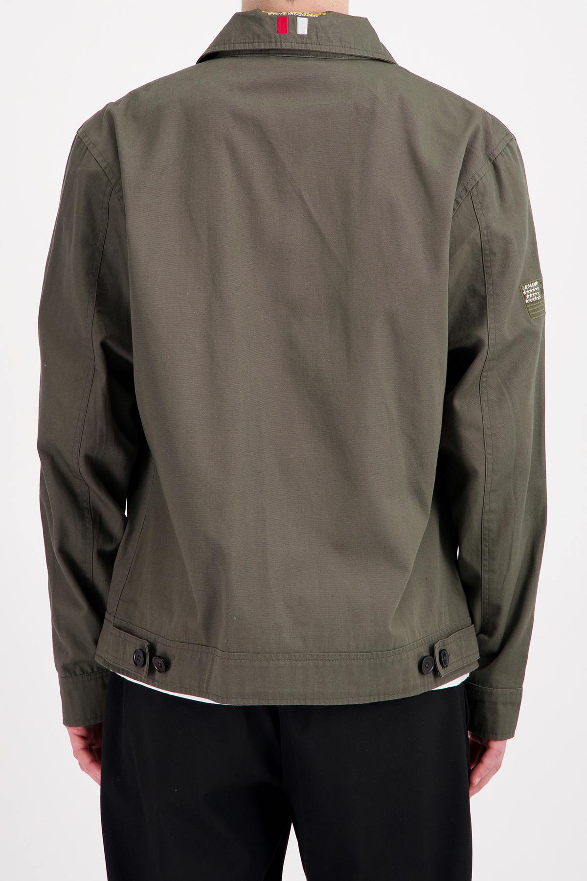 Khaki cotton jacket with chest pockets - Image n°2