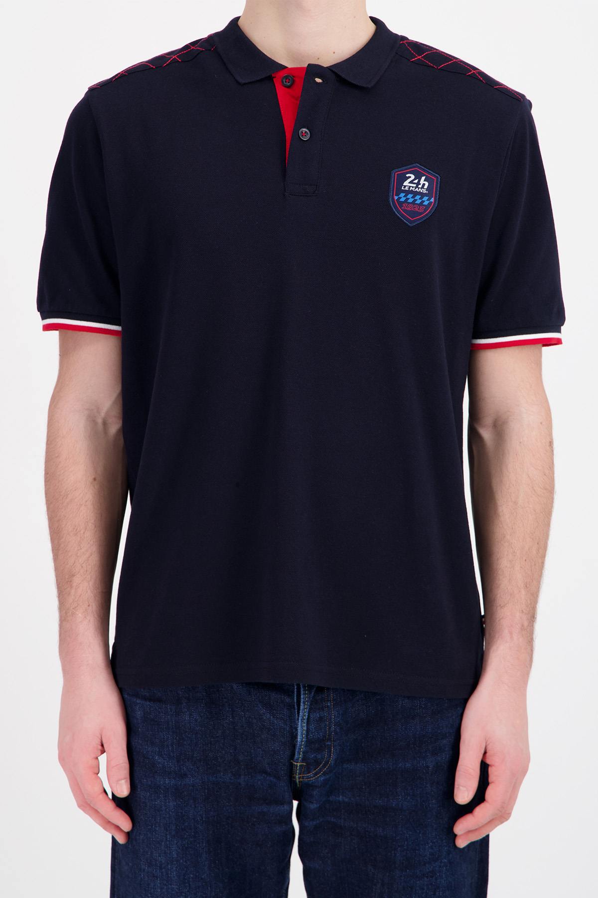 Navy blue cotton polo shirt from the 24h of Le Mans - Image n°1