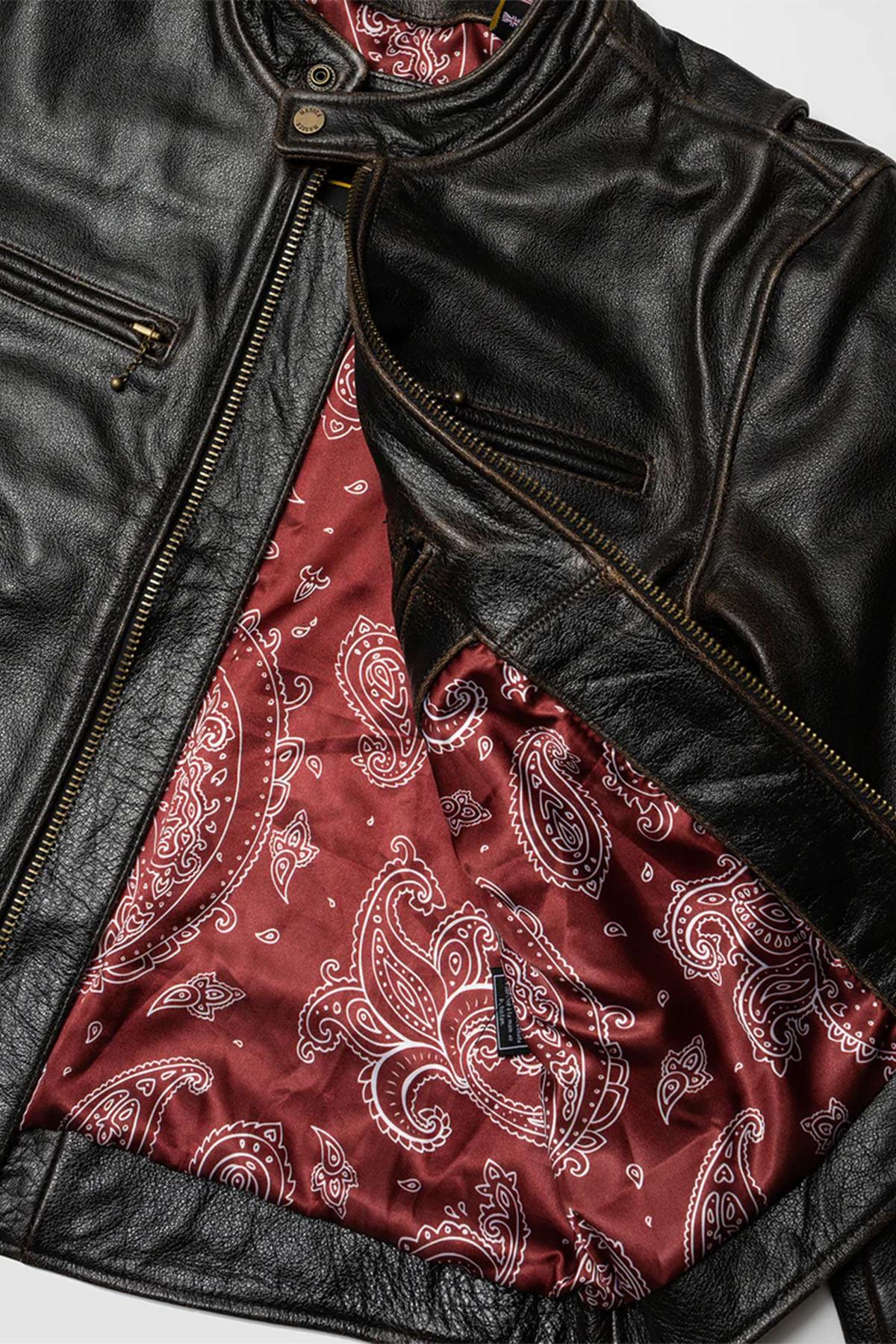 Aged-look buffalo leather jacket - Image n°3