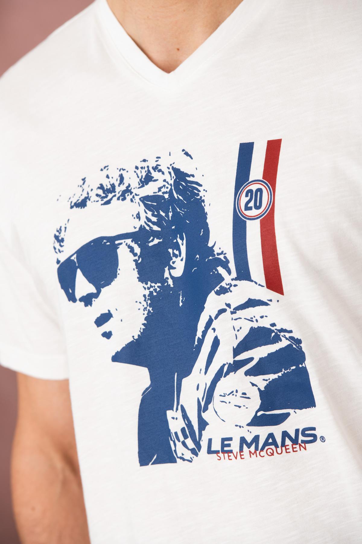 Ecru t-shirt with Steve MCQueen print - Image n°2