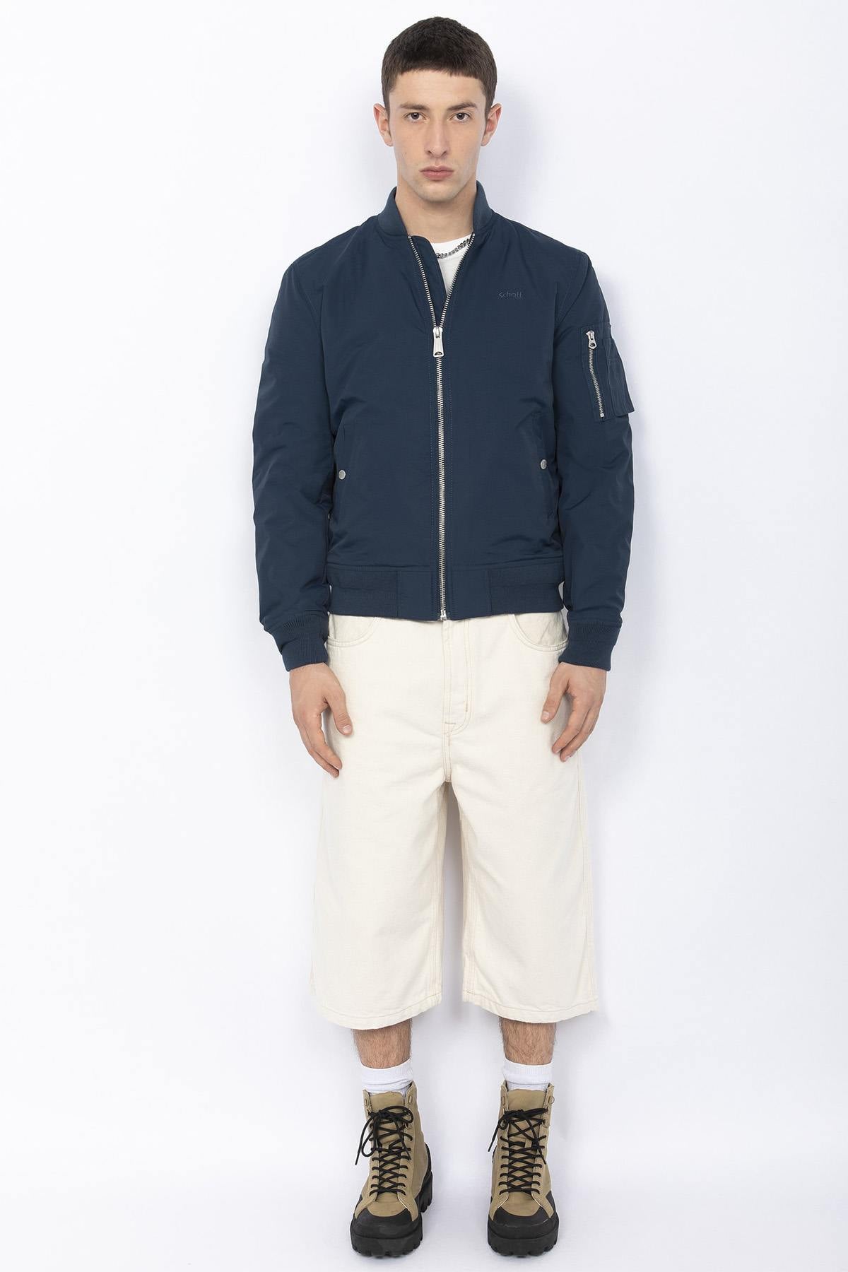 Blue nylon bomber jacket - Image n°9