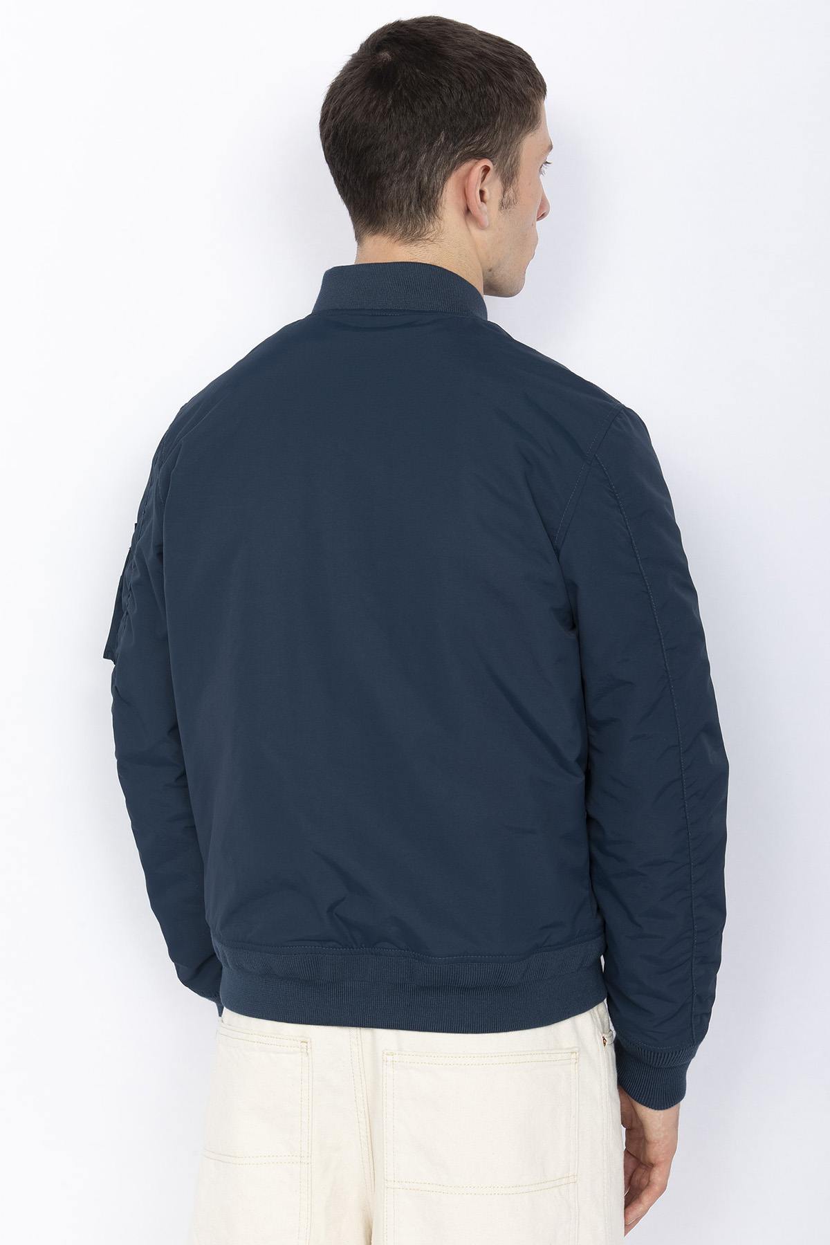 Blue nylon bomber jacket - Image n°2