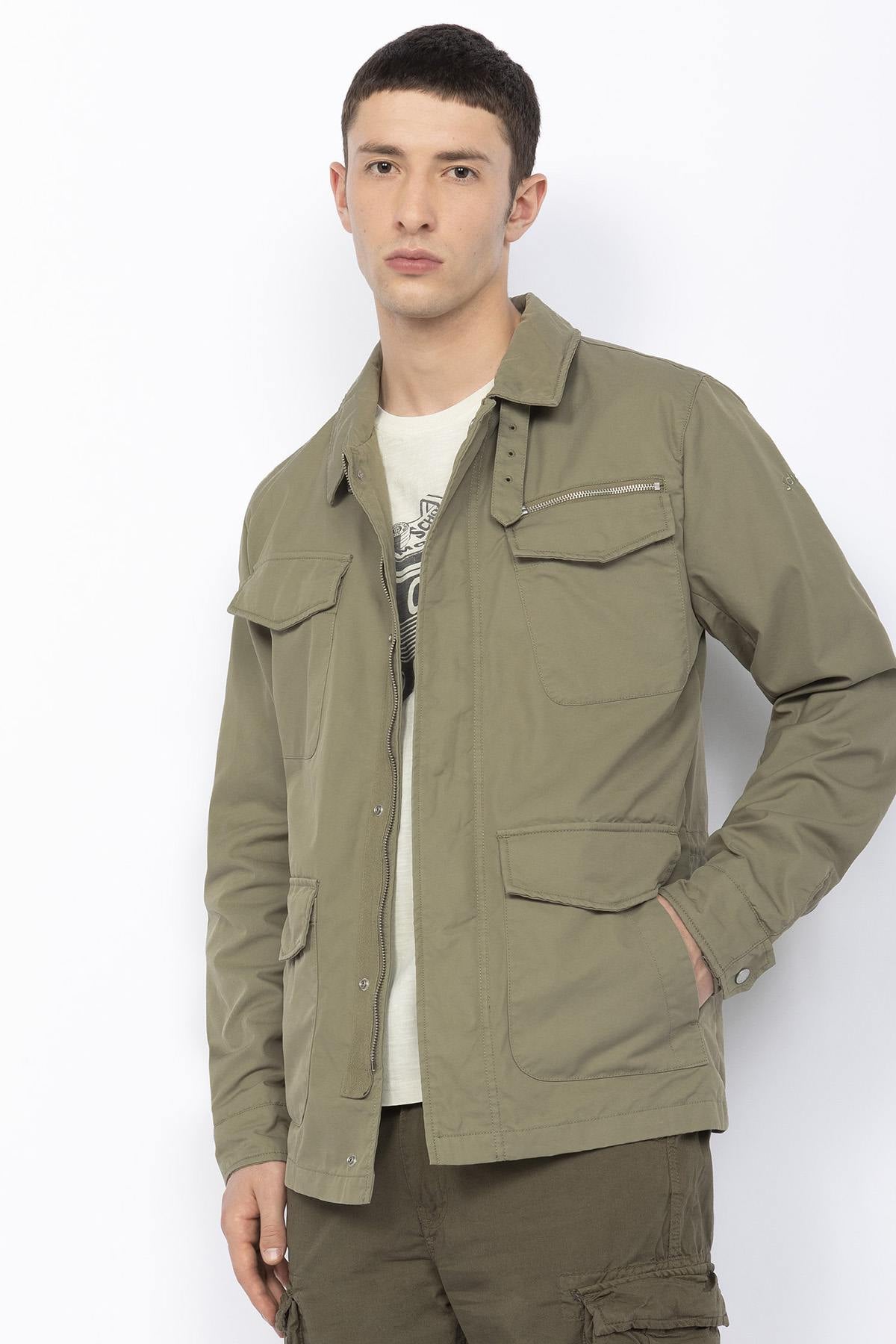 Sage khaki military jacket - Image n°3