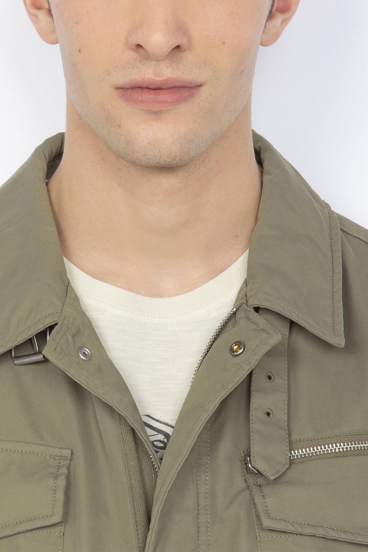 Sage khaki military jacket - Image n°5