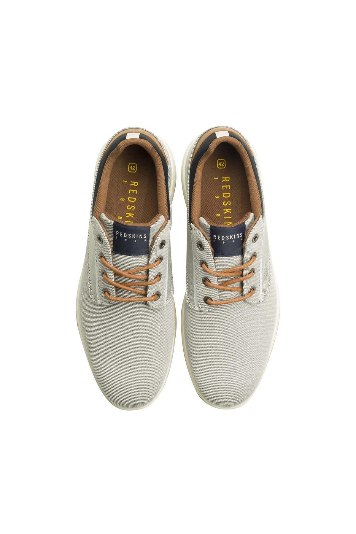 Gray and navy textile shoes - Image n°4