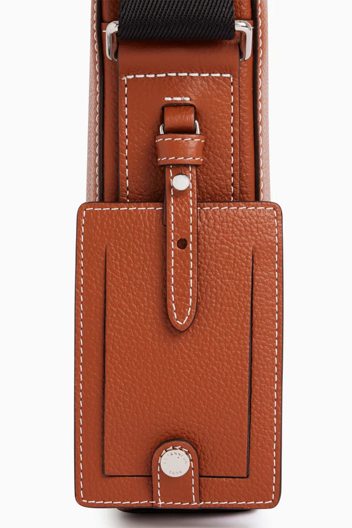 Mahogany brown leather bag - Image n°3