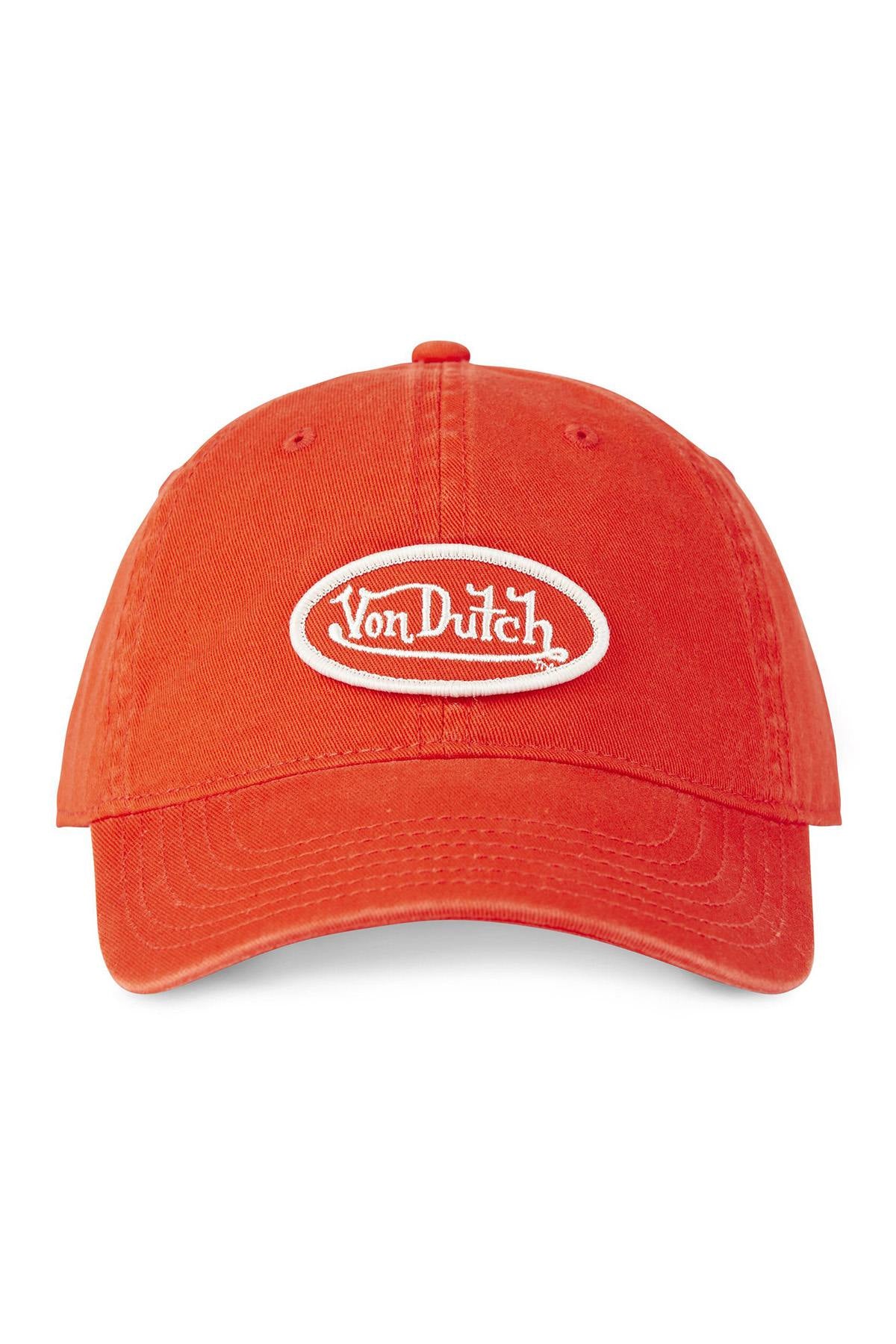 Orange cotton cap with white logo - Image n°4