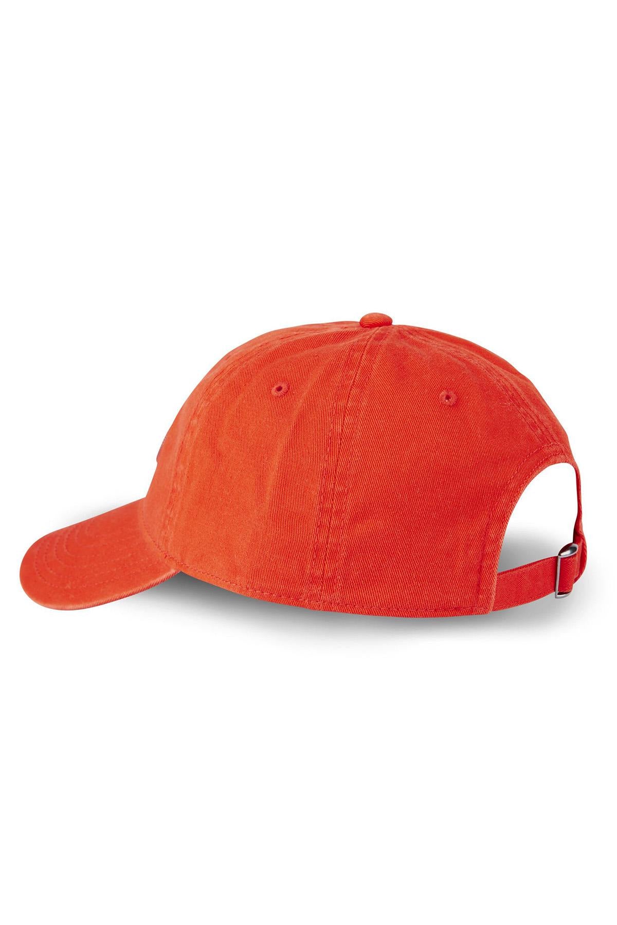 Orange cotton cap with white logo - Image n°2