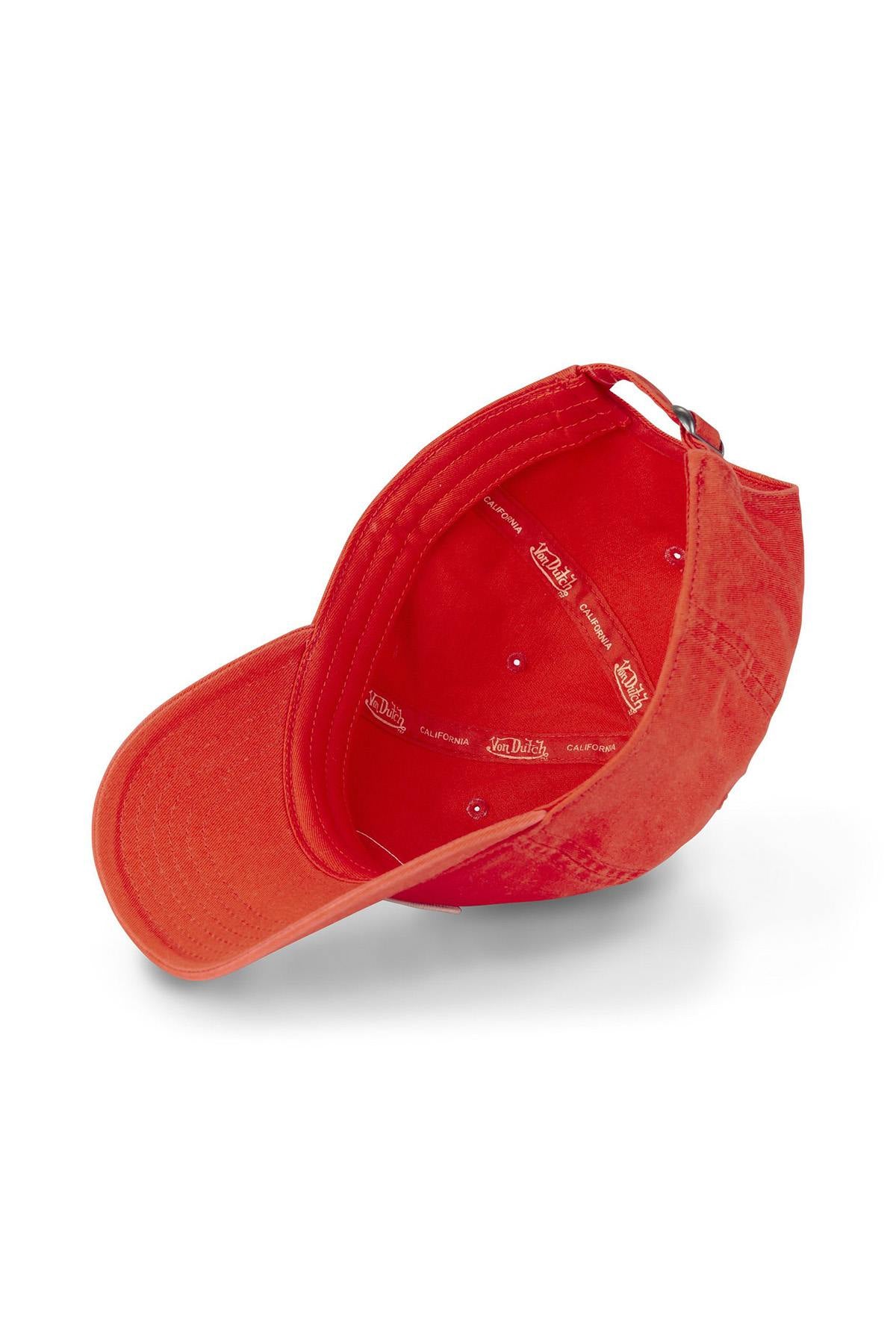 Orange cotton cap with white logo - Image n°3