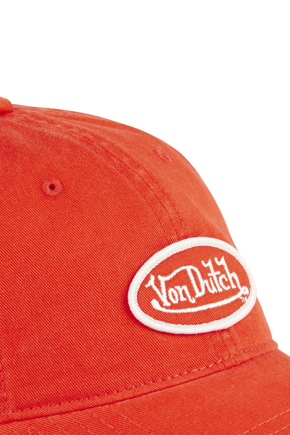 Orange cotton cap with white logo - Image n°5